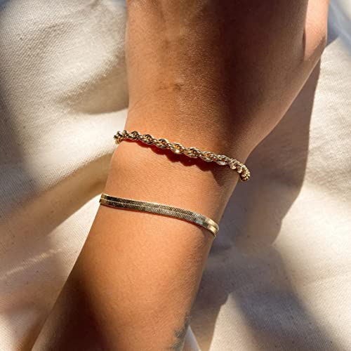 Herringbone+Twist Rope-Gold