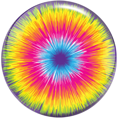 Brunswick Tie Dye Burst Viz-A-Ball Bowling Ball - Professional Performance for League Play & Casual Bowling | Perfect for Tournaments, Practice & Fun Nights