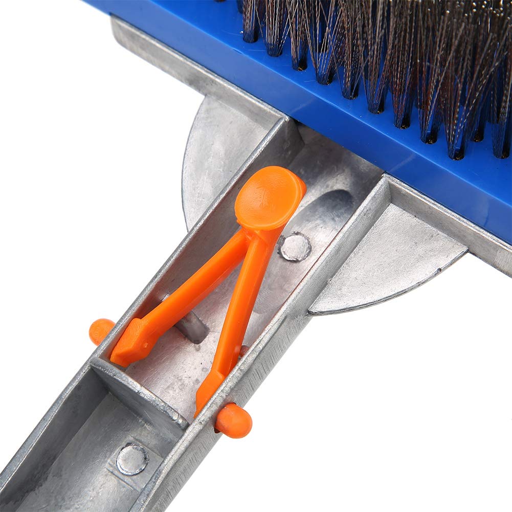 Stainless Steel Pool Brush 5.5 Inch - Heavy Duty Swimming Pool Scrub Brush for Walls & Floors - Perfect for Home Pools, Spas, Ponds, and Fountains - Pool Cleaning Supplies & Equipment