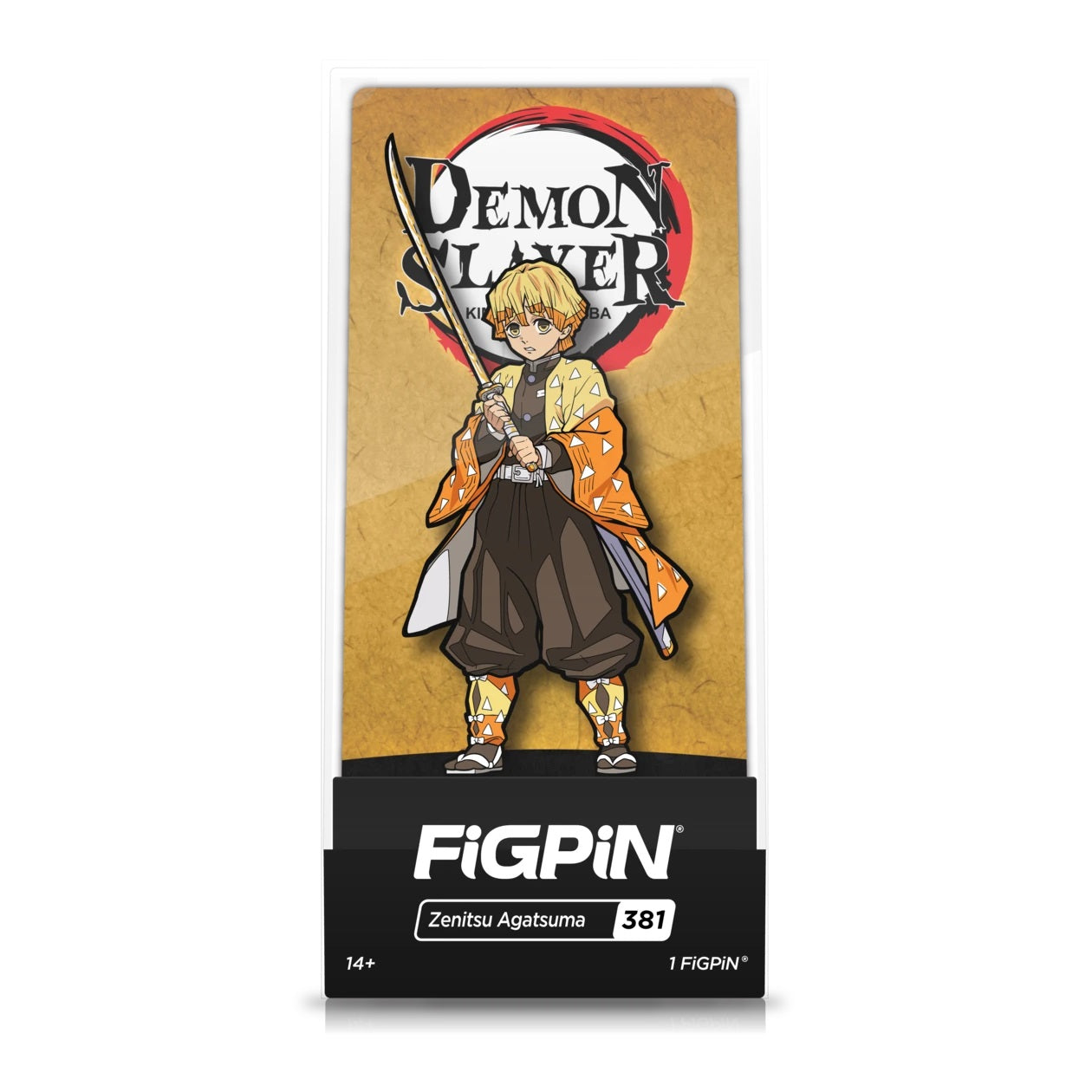 Demon Slayer Zenitsu Agatsuma Enamel Pin - FiGPiN Official Collectible [381] - Perfect for Anime Fans, Cosplay & Gift Giving