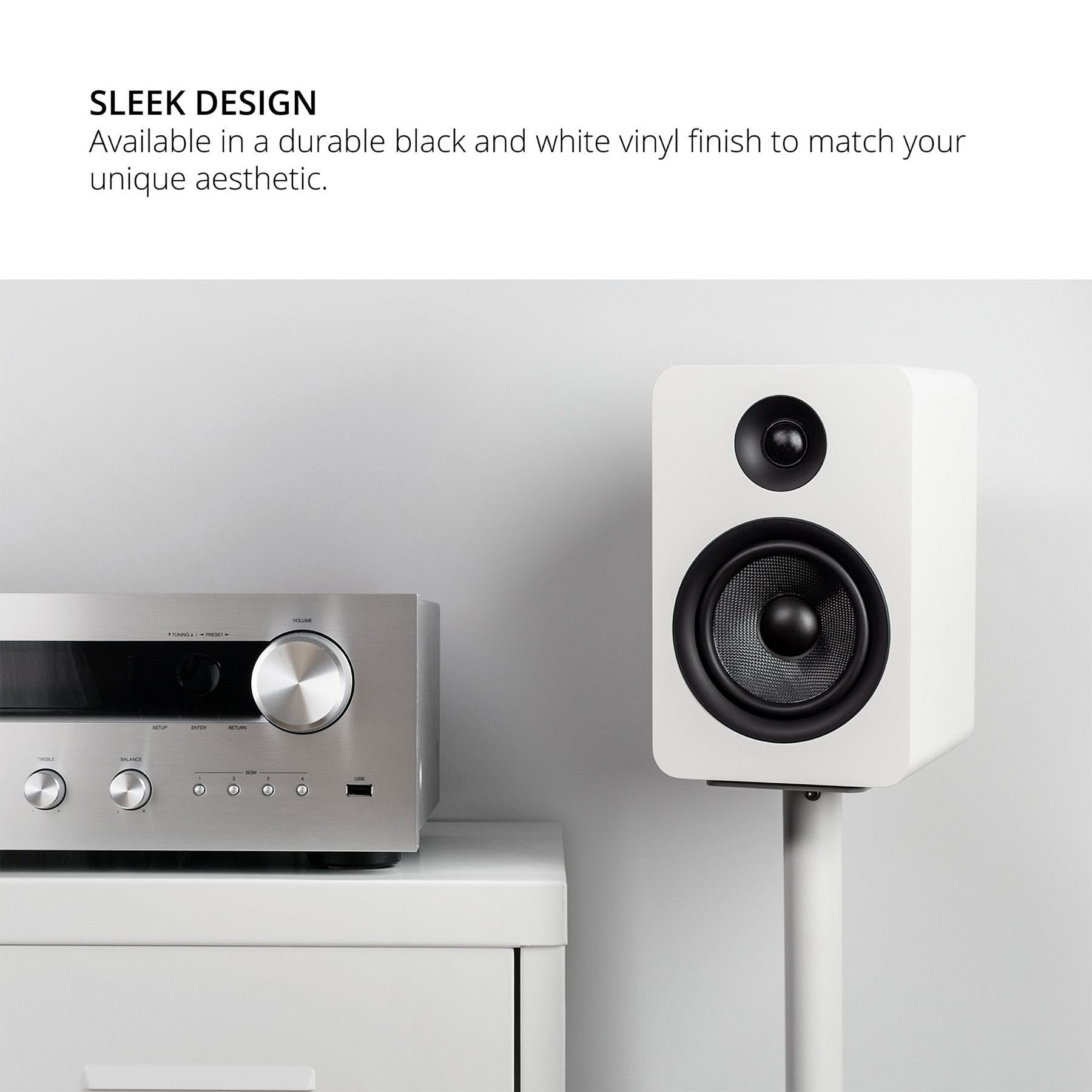 Kanto YUP6 Passive Bookshelf Speakers (Pair) - High-Quality Audio for Home Theater, Music & Gaming - Perfect for Living Rooms, Offices & Studios