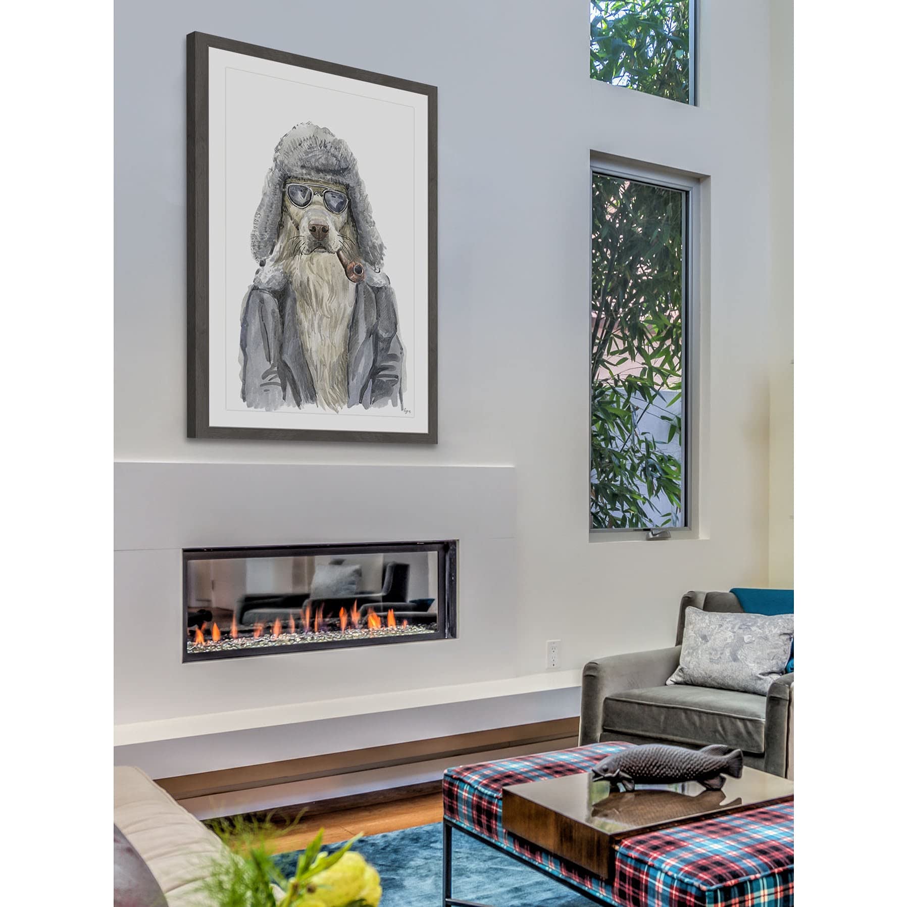 Handmade Alaskan Dog Framed Print 16x24 - Marmont Hill Wall Art for Living Room, Bedroom & Office Decor