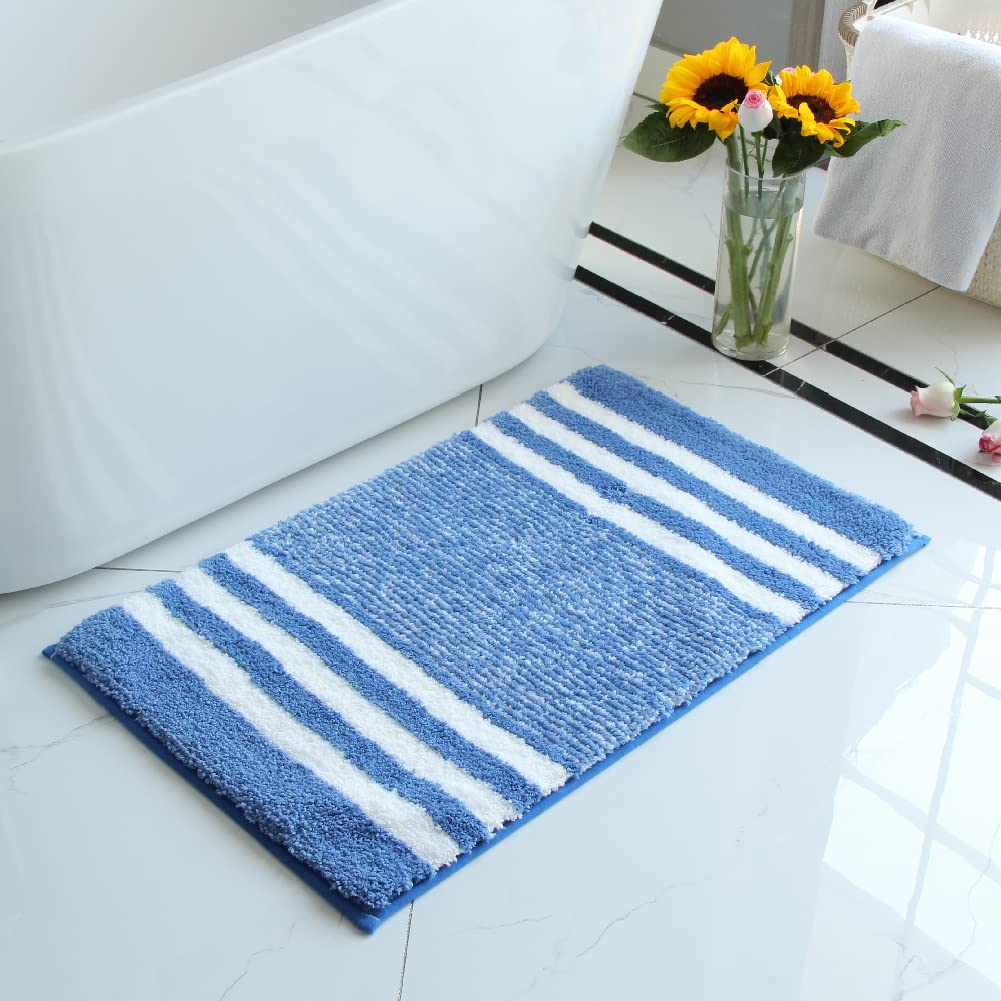 Premium Soft & Absorbent Shaggy Bathroom Mat - Non-Slip Plush Carpet Runner for Tub, Shower & Bathroom - Machine Washable, 17