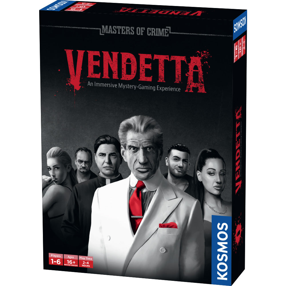 Masters of Crime: Vendetta - Thrilling Mafia Strategy Board Game for Adults & Teens - Perfect for Game Nights, Parties & Family Gatherings