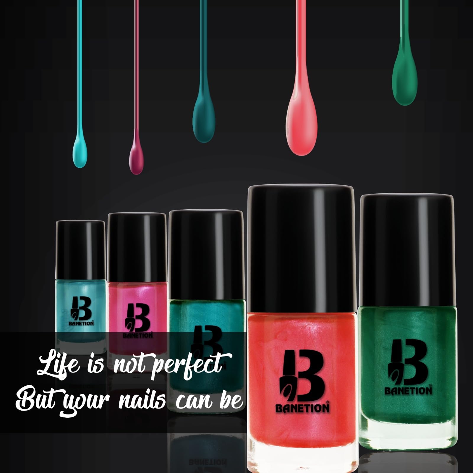 Banetion Dark Gel Nail Polish - 9ml Long Lasting Nail Paint with Enriched Formula - Perfect for Salon Quality Manicures at Home & Professional Nail Art