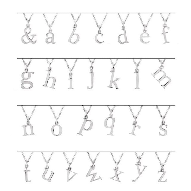 14K Gold Lowercase Initial 