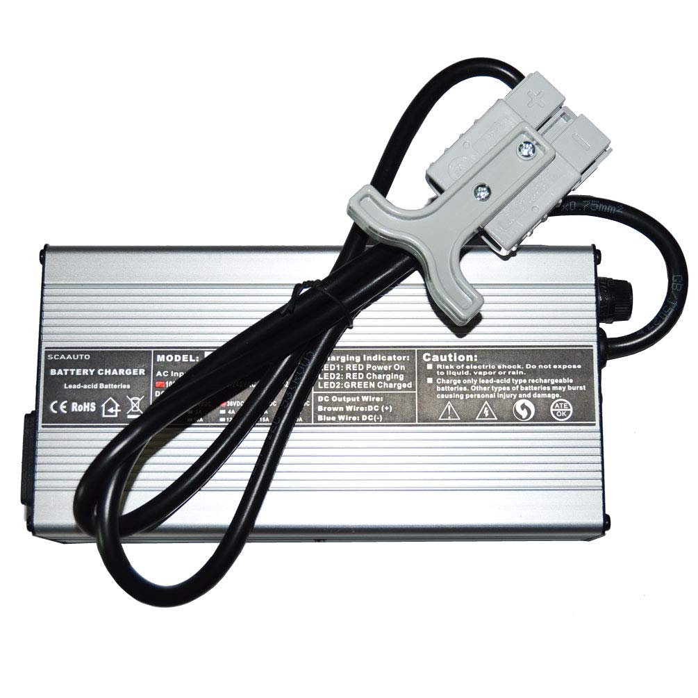 36 Volt Golf Cart Battery Charger - Lightweight & Thin Design with Anderson SB50 Plug - Compatible with EZGO Marathon Golf Carts - Perfect for Home, Club & Course Charging Needs