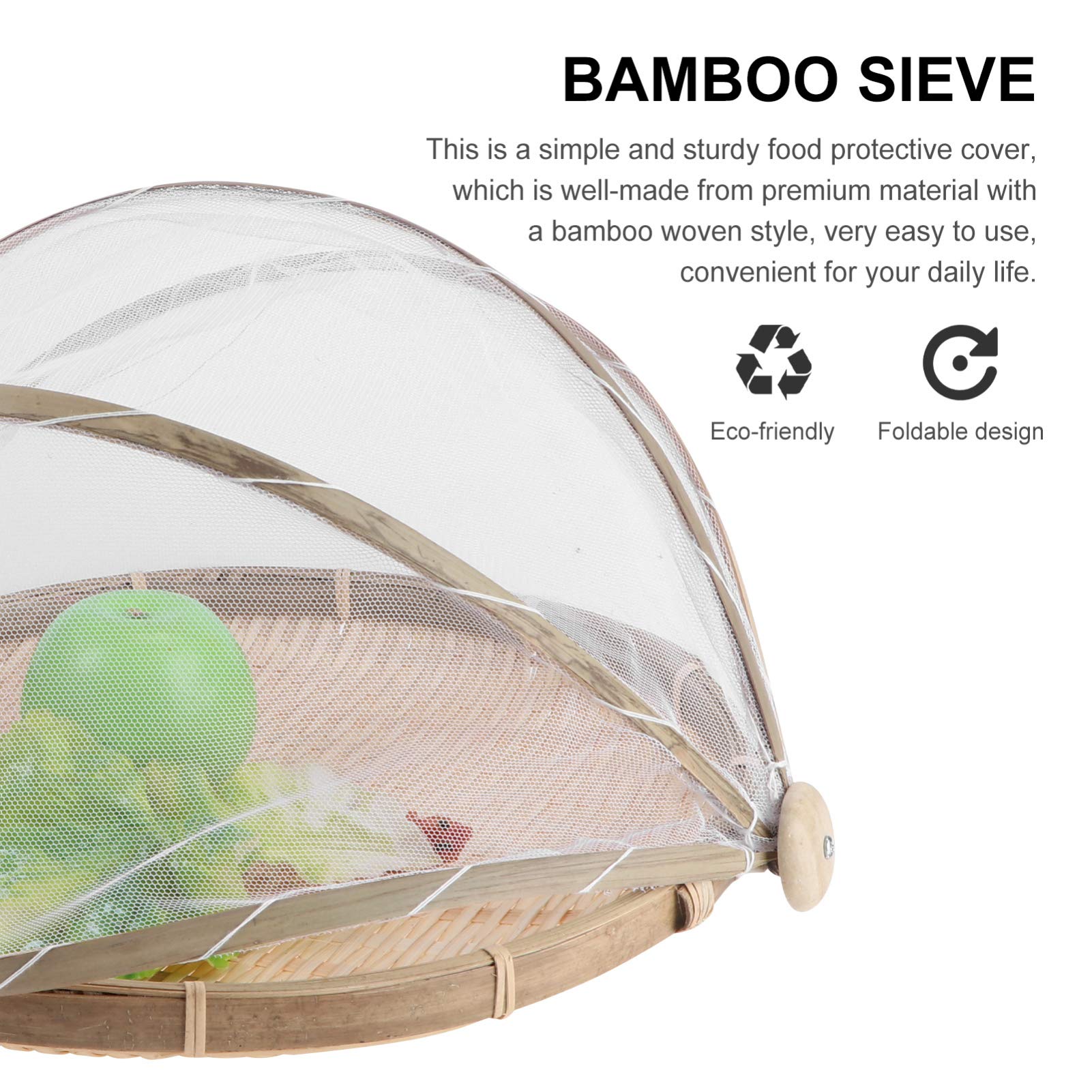 2-Pack Bamboo Storage Baskets with Lids - Eco-Friendly Food Containers for Picnics, Desserts, Bread & Vegetables | Perfect for Outdoor Dining, Kitchen Organization & Party Serving