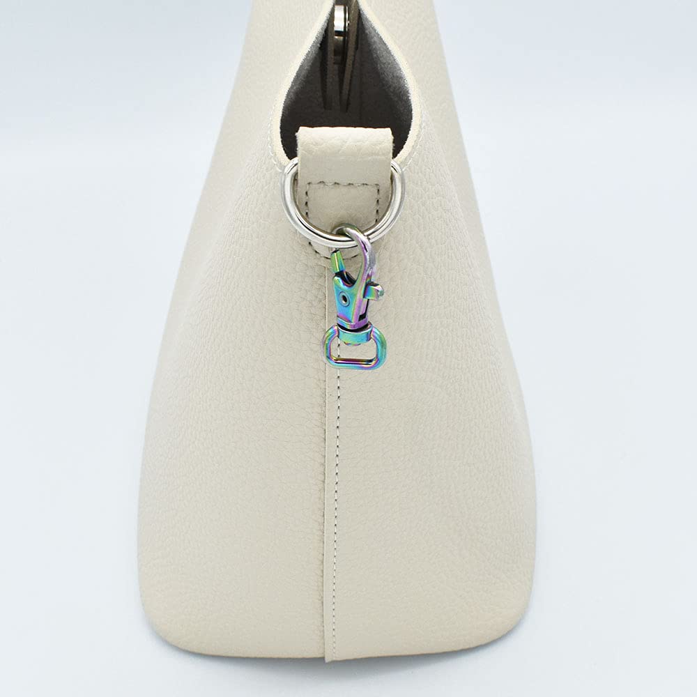 Rainbow Swivel Snap Hook Clasps 6-Pack - Keychain, Bag & Lanyard Clip for Keys & Accessories