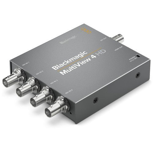 Blackmagic Design MultiView 4 HD Video Monitor - Professional 4K HDMI Multiviewer for Live Production & Broadcast Studios | Perfect for Streaming, Video Editing, and Multi-Camera Monitoring