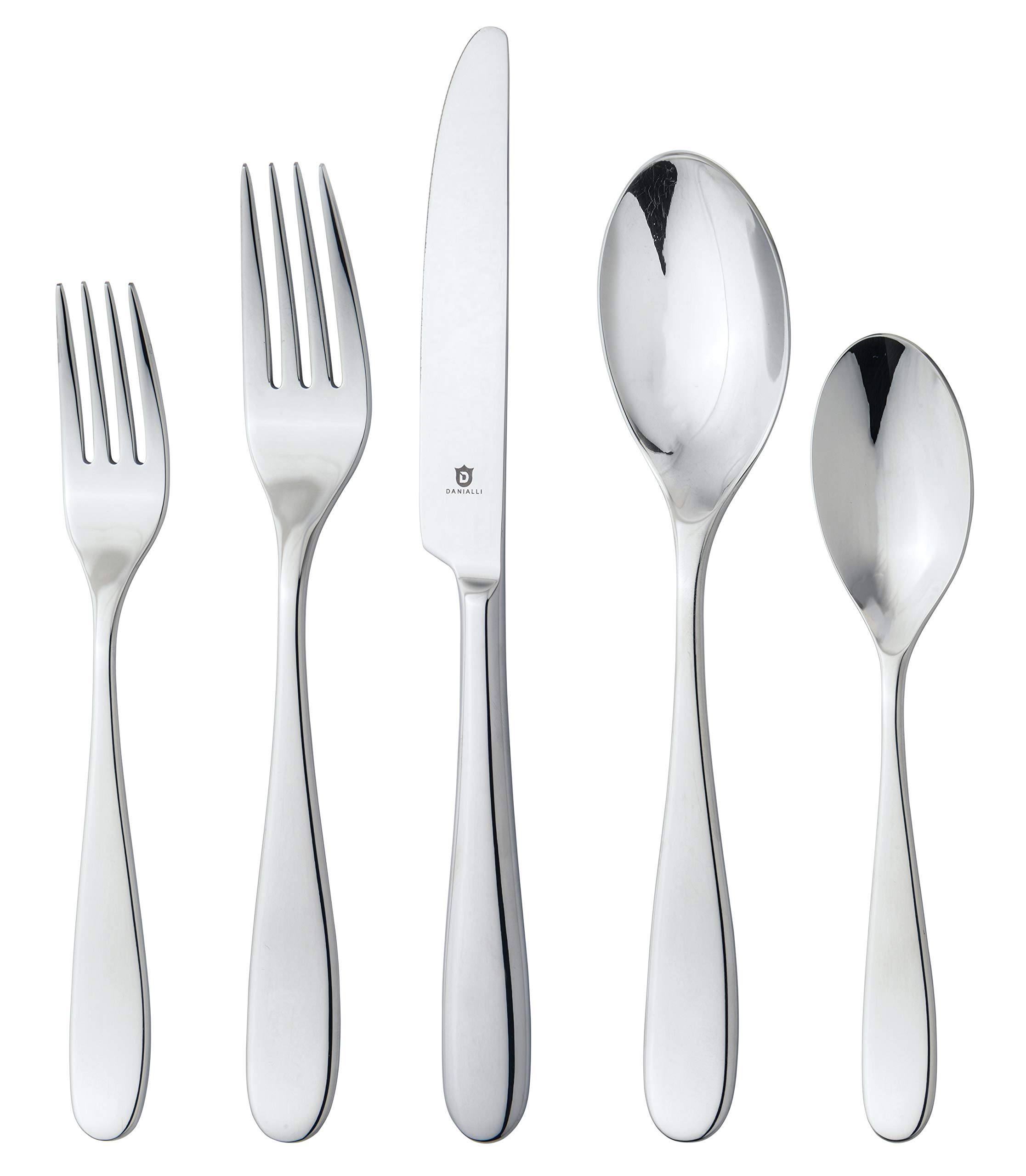 Premium Fidenza Silverware Set - 18/10 Stainless Steel Flatware Set for 8 - Elegant Dining & Entertaining - Dishwasher Safe Cutlery Set (60-Piece) - Perfect for Weddings, Dinner Parties & Holiday Gatherings