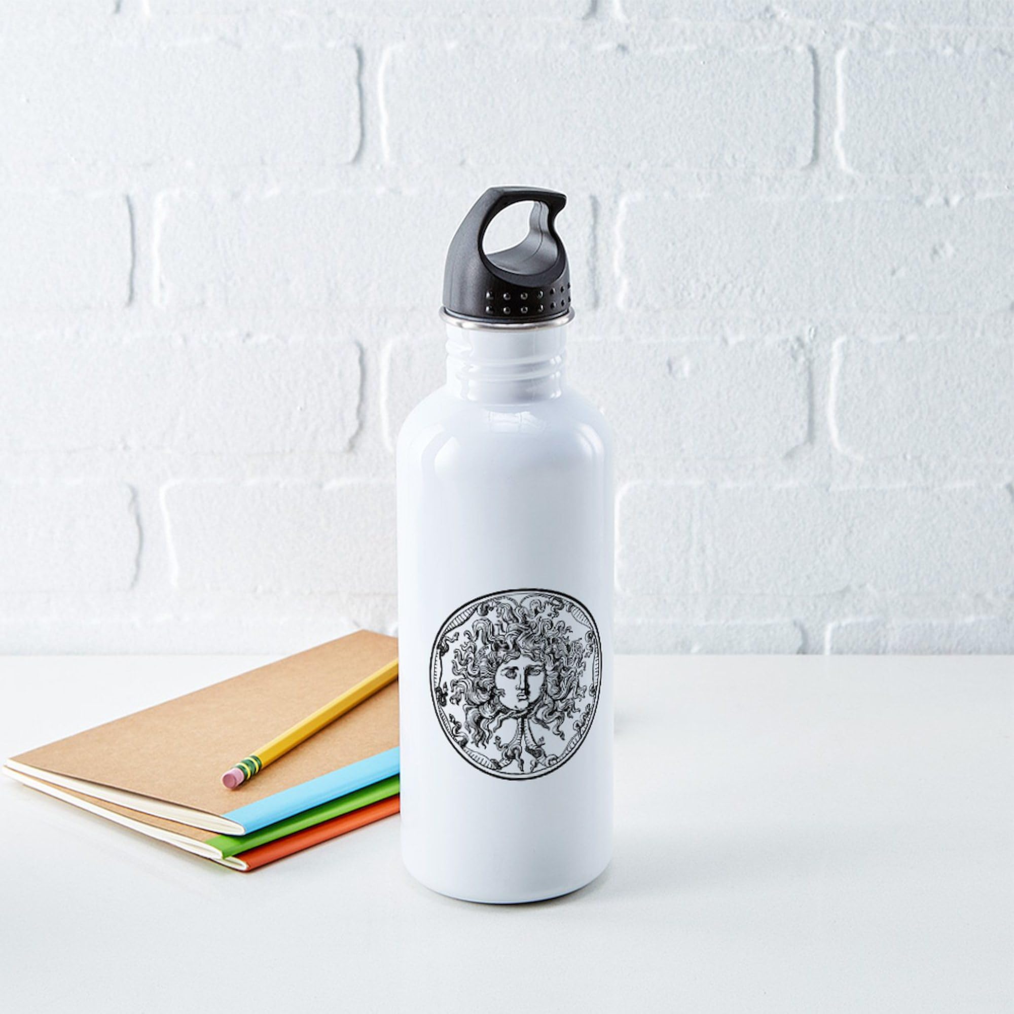 CafePress Medusa Stainless Steel Water Bottle 1.0L (34 oz) - Durable, Leak-Proof, Perfect for Gym, Hiking, and Outdoor Adventures