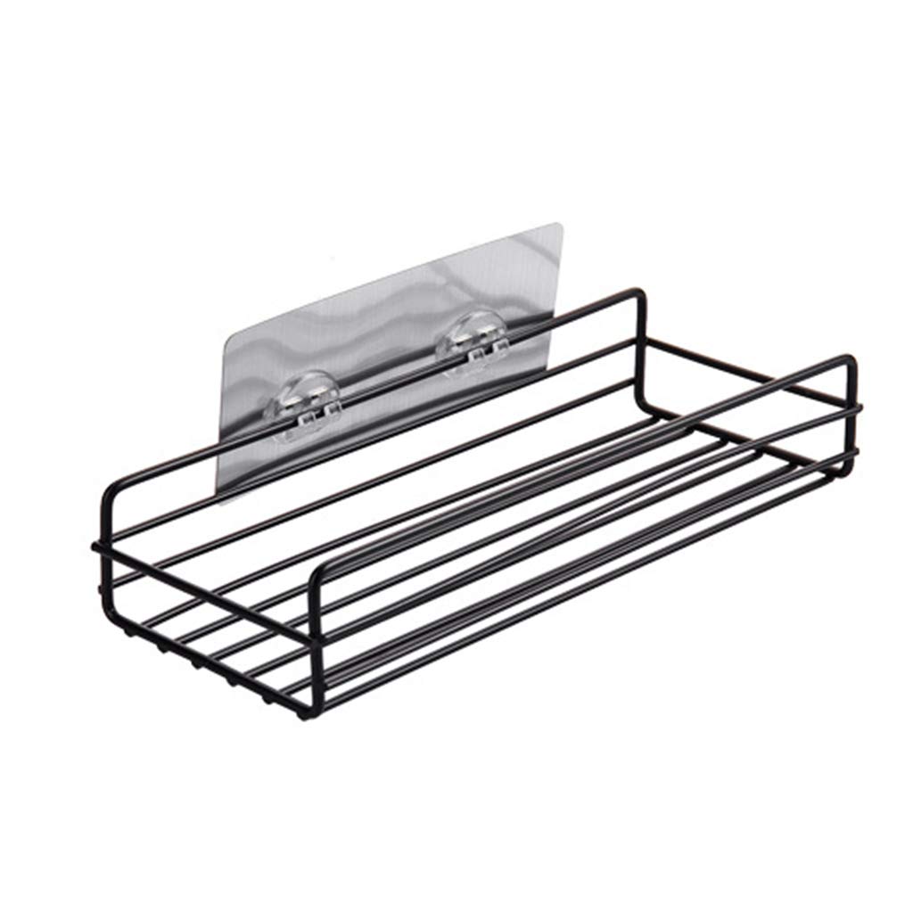 Asukohu Iron Shower Shelf - Rustproof Bathroom Storage Rack with Strong Suction Cups for Shampoo, Soap & Toiletries - Perfect for Small Space Organization in Kitchen, Bathroom & Shower