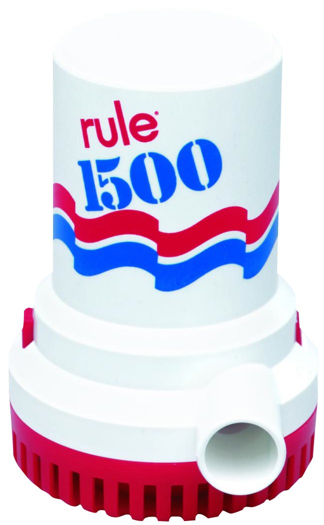 Rule 1500GPH 12V Marine Bilge Pump with Pressure Switch & Float Switch - High Performance Submersible Water Pump for Boats, Yachts, and Marine Applications - Perfect for Emergency Bilge Drainage, Flood Control, and Boat Maintenance