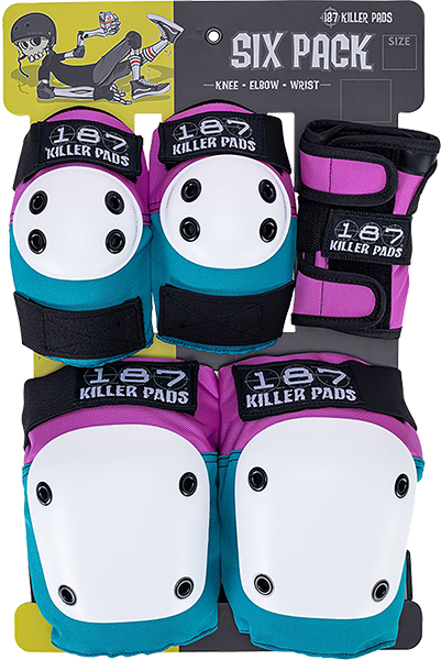 6 Pack Junior Sanitary Pads - Soft & Absorbent for Teens (Pink/Teal) | Comfortable Period Protection for School, Sports & Sleep