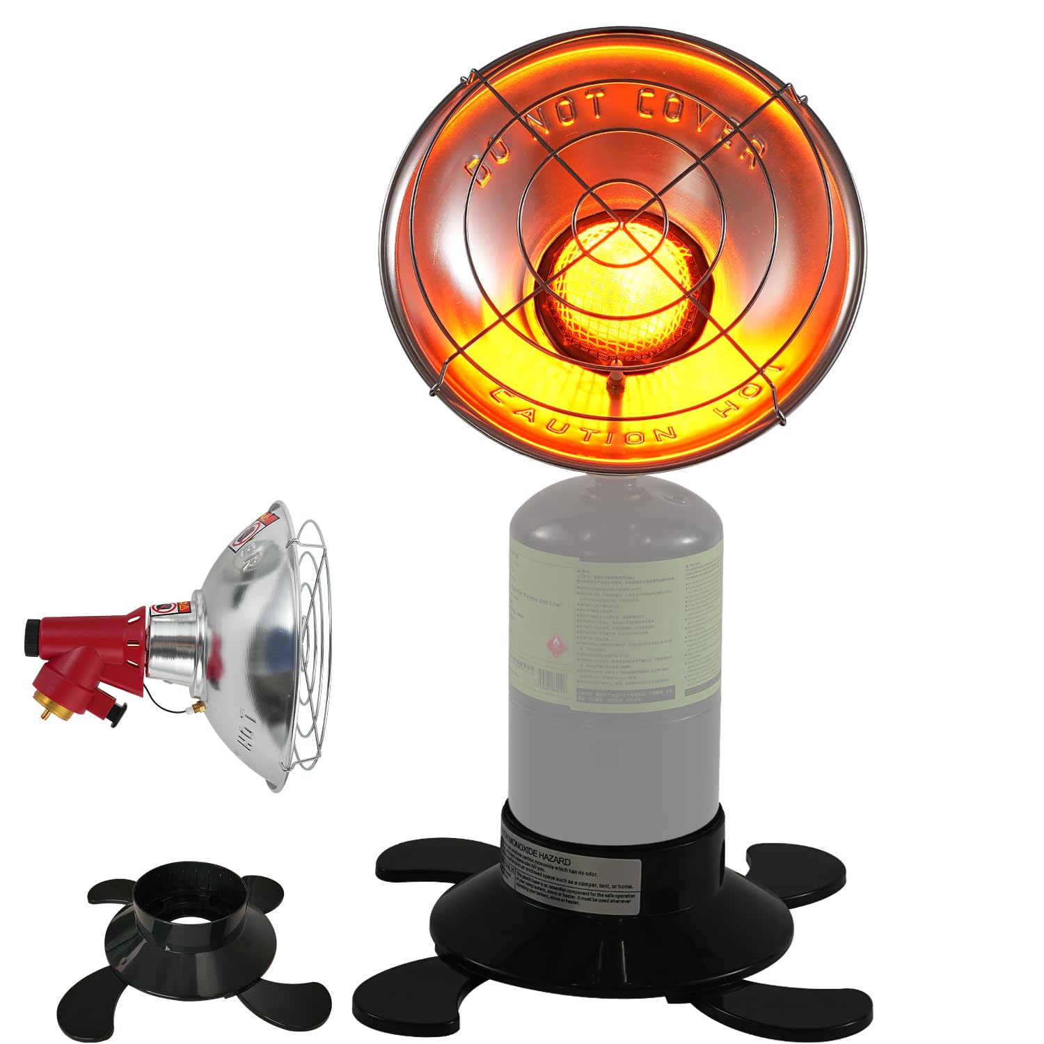 6500 BTU Portable Propane Tent Heater for Camping & Winter Fishing - Adjustable Heat Levels, Safe Outdoor Heater with Protective Mesh & Large Burner - Perfect for Tents, Cabins, RV and Outdoor Adventures