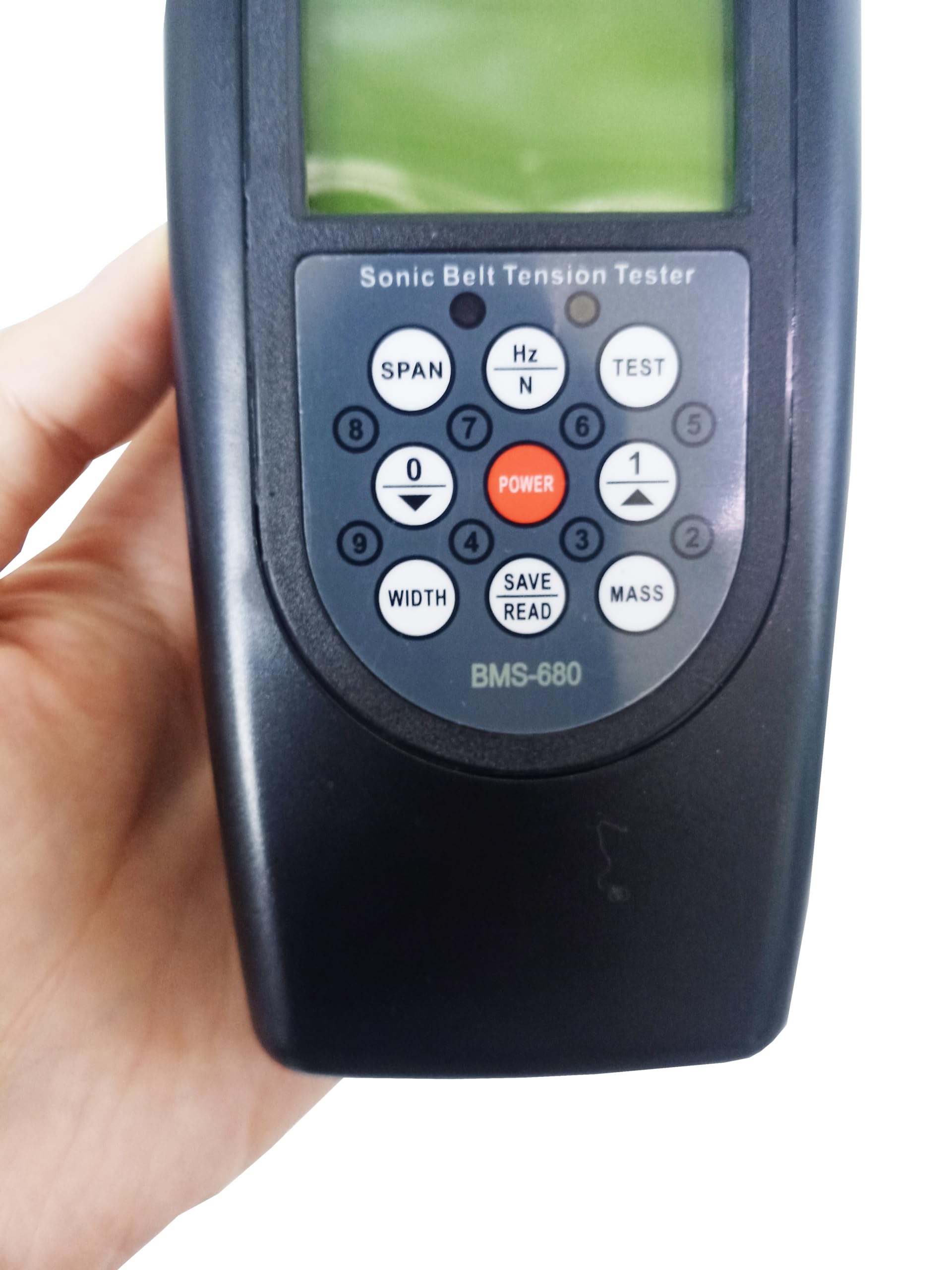 Sonic Belt Tension Tester - Digital Acoustic Belt Tension Meter Gauge for Measuring Transmission Belt Vibration Frequency (10Hz-680Hz Range) with Adjustable Probe & 20 Data Storage - Ideal for Industrial Maintenance, Automotive Repair, and Conveyor Belt Systems