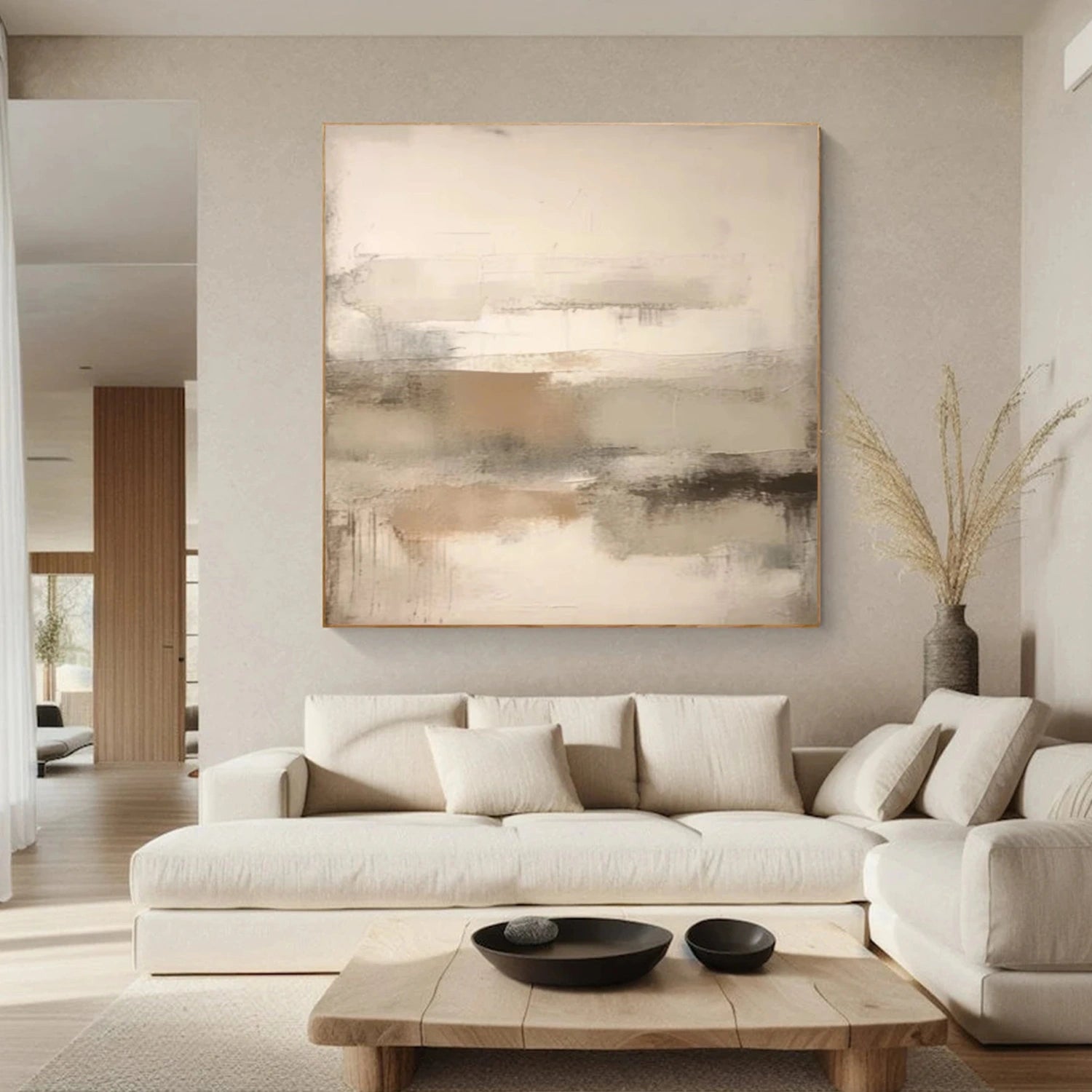 Abstract Tranquility Art Painting #WS297 - Modern Wall Decor for Living Room, Bedroom & Office - Handmade Canvas Artwork for Home Decoration