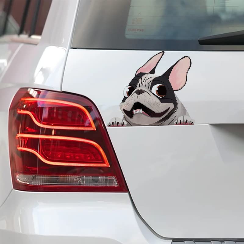 EARLFAMILY 5.1'' French Bulldog Car Sticker - Waterproof Vinyl Decal for Cars, Laptops & Windows | Cute Cartoon Pet Dog Accessories for Animal Lovers