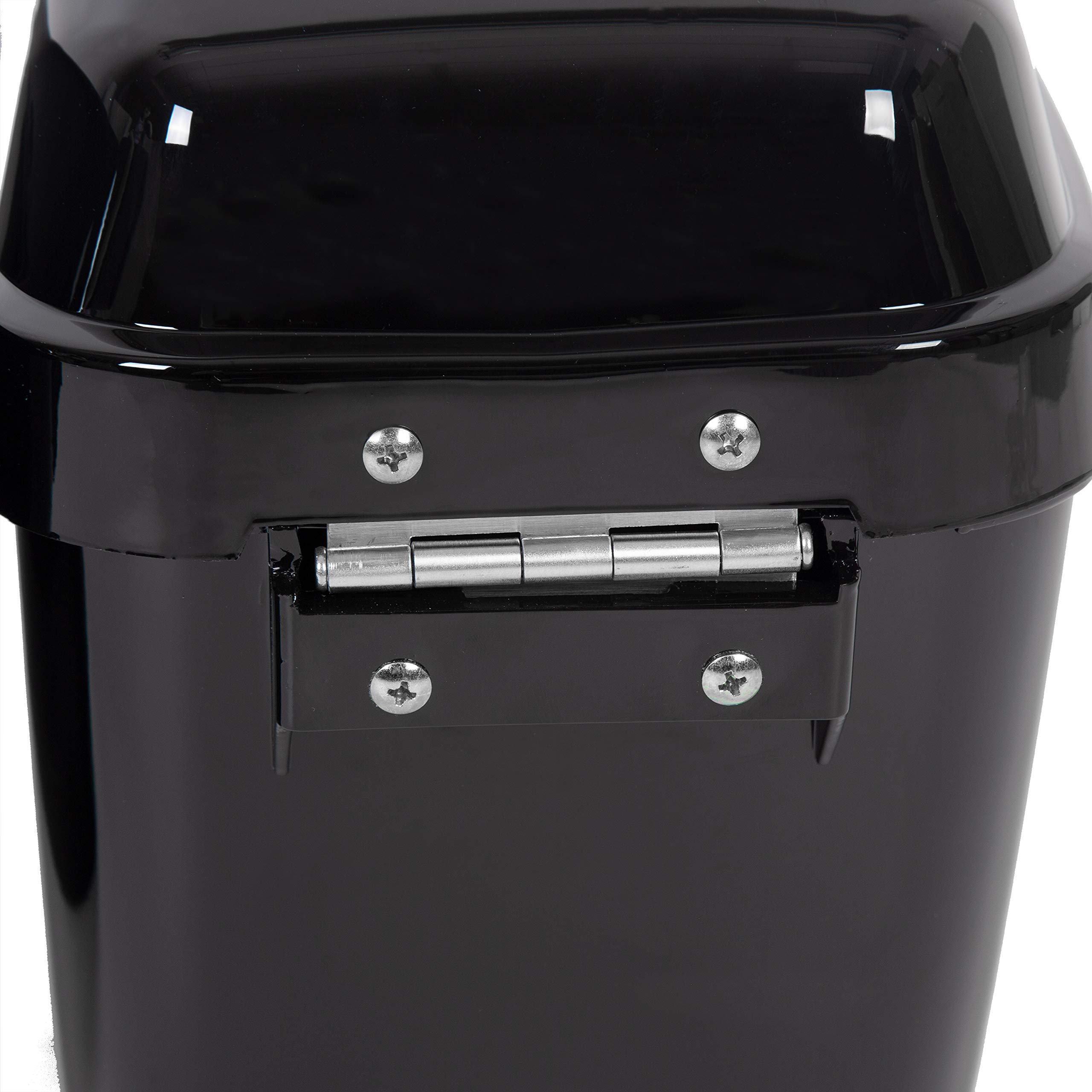 Hard Motorcycle Saddlebags with Mounting Kit - Compatible with Harley Davidson, Honda Shadow, Kawasaki Vulcan VN - Black Durable Trunk Saddlebags for Touring & Long-Distance Riding