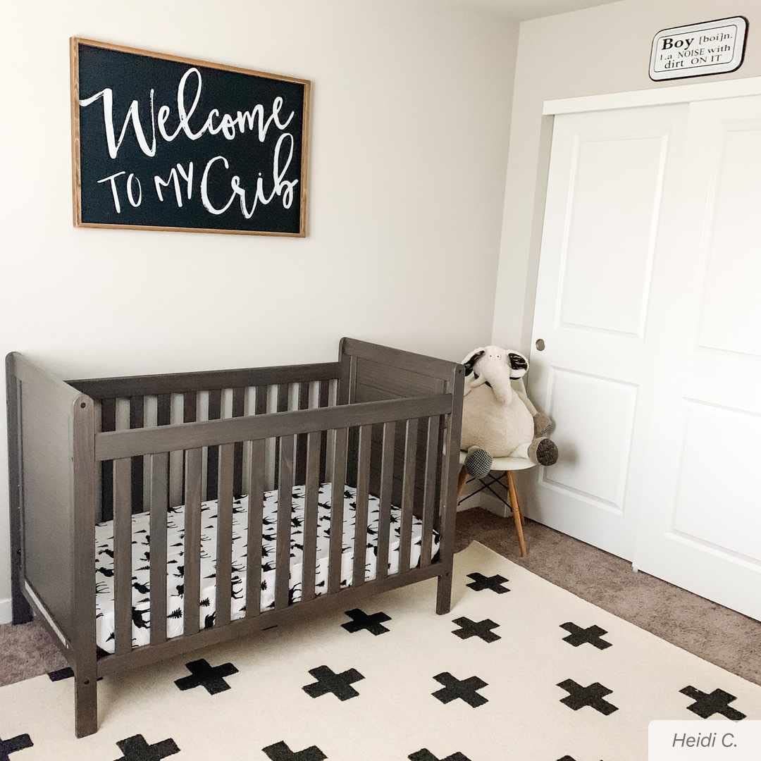 Hauteloom Meltham Wool Area Rug for Living Room & Bedroom - Modern Black Ivory 2x3 Feet - Soft & Durable Home Decor for Cozy Spaces