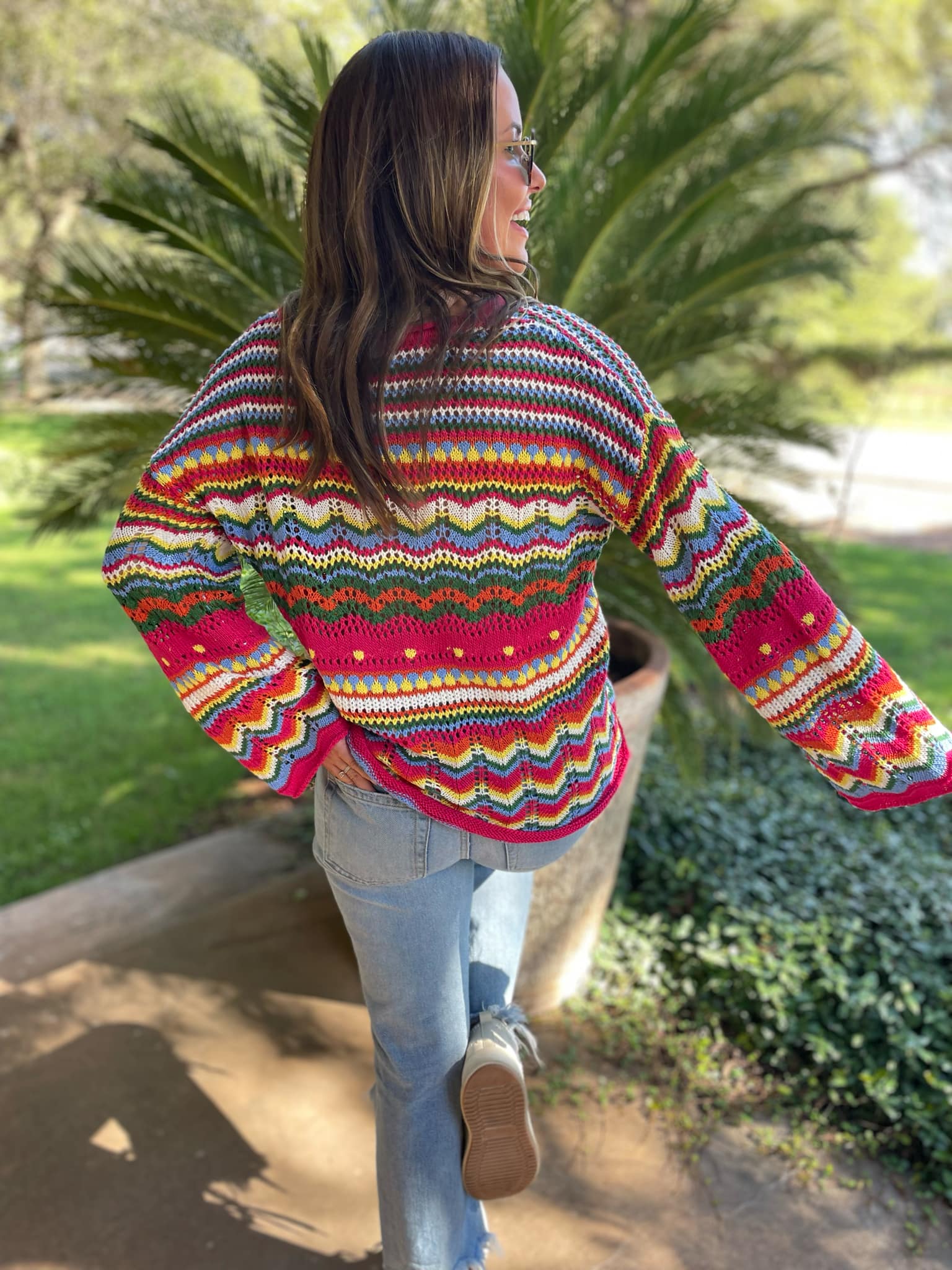 PREORDER: Abilene Crochet Sweater - Women's Boho Chic Knit Cardigan for Fall & Winter | Perfect for Cozy Evenings, Coffee Dates & Casual Outings