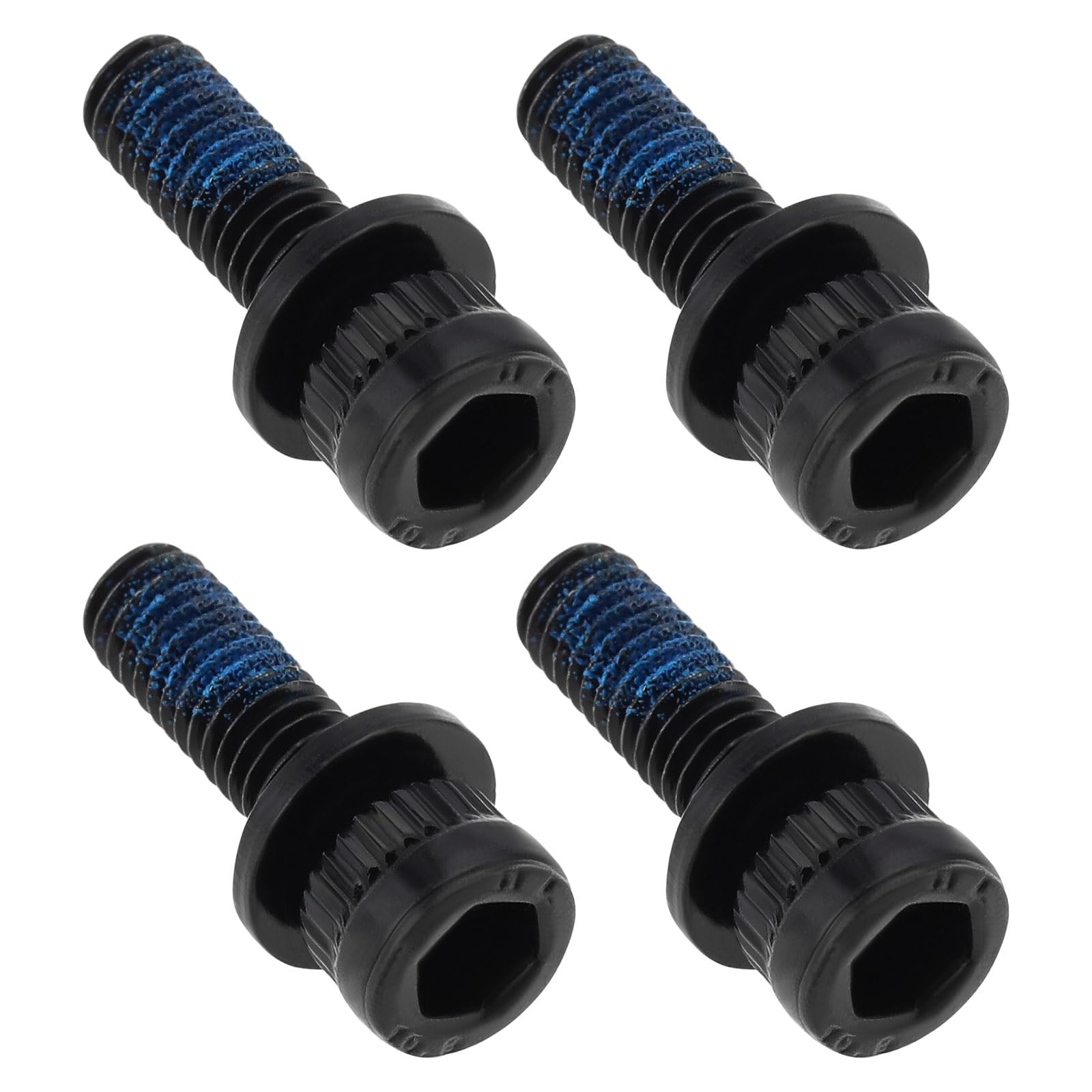 4Pcs M6x18mm MTB Caliper Bolts - Bike Hydraulic Disc Brake Caliper Adapter Bolts - Compatible with Shimano Bikes - 25mm Overall Length - Black - Perfect for Mountain Bike Brake System Maintenance & Repair