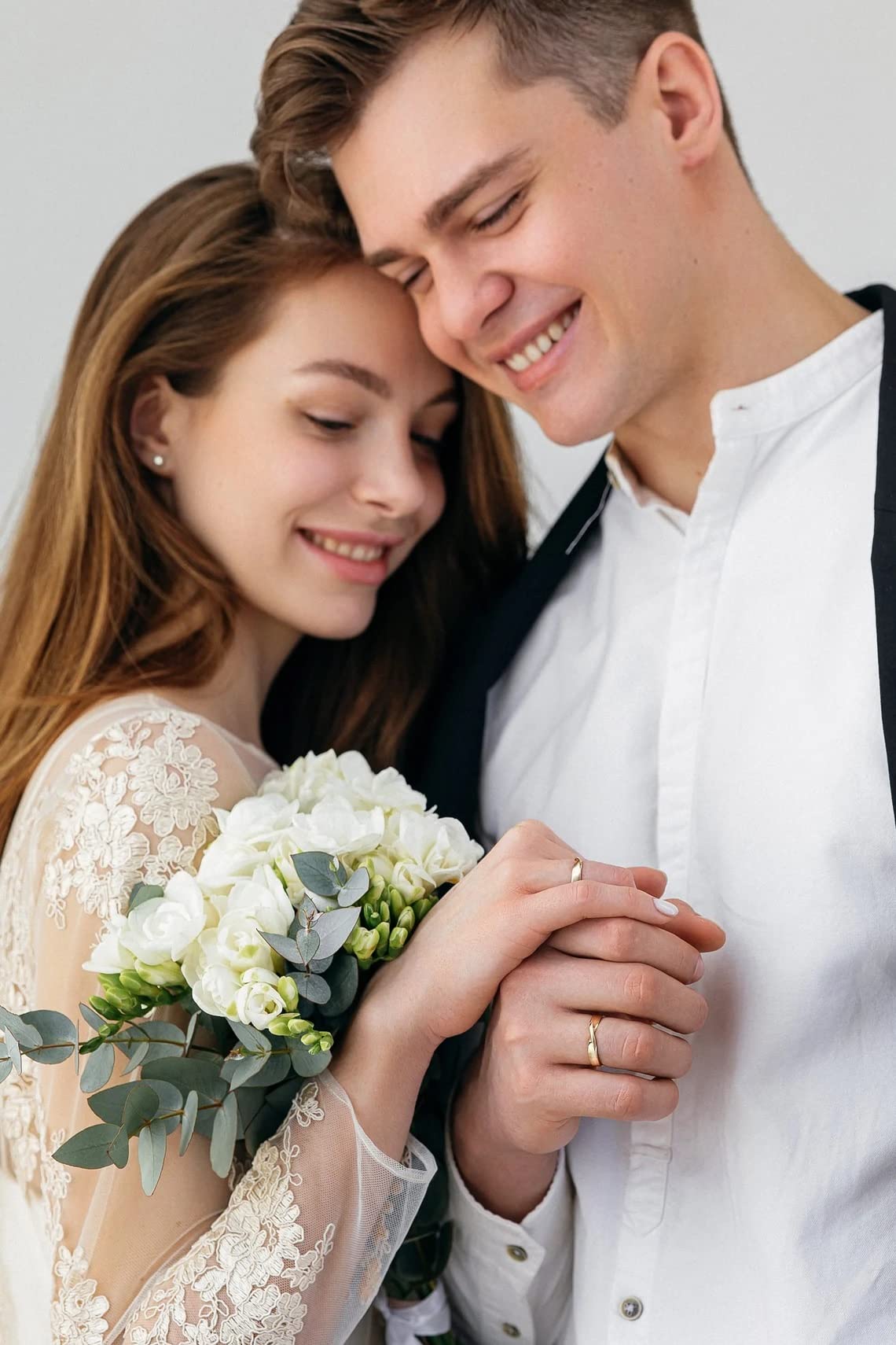 His & Her 4mm Wide Mobius Wedding Band Rings Set - 14K Yellow Gold Plated & 925 Sterling Silver - Handmade Twisted Matching Anniversary Rings - Stackable Bridal Jewelry - Perfect Gift for Couples (Wedding, Anniversary, Engagement, Valentine's Day Gift)