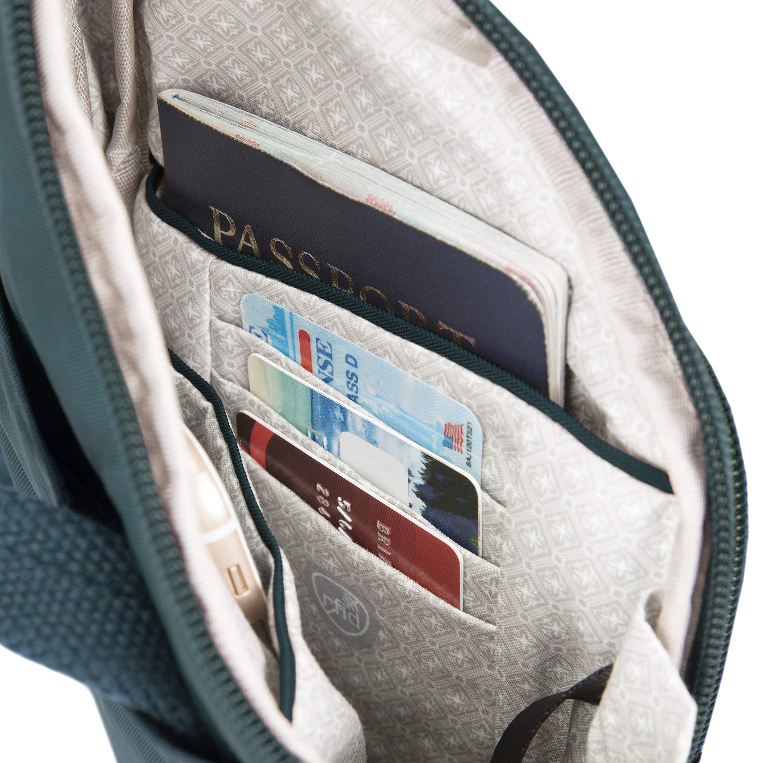 Travelon Anti-Theft Compact Crossbody Bag for Women - Lightweight Secure Purse with RFID Blocking - Perfect for Travel, Commuting & Daily Use (Peacock)