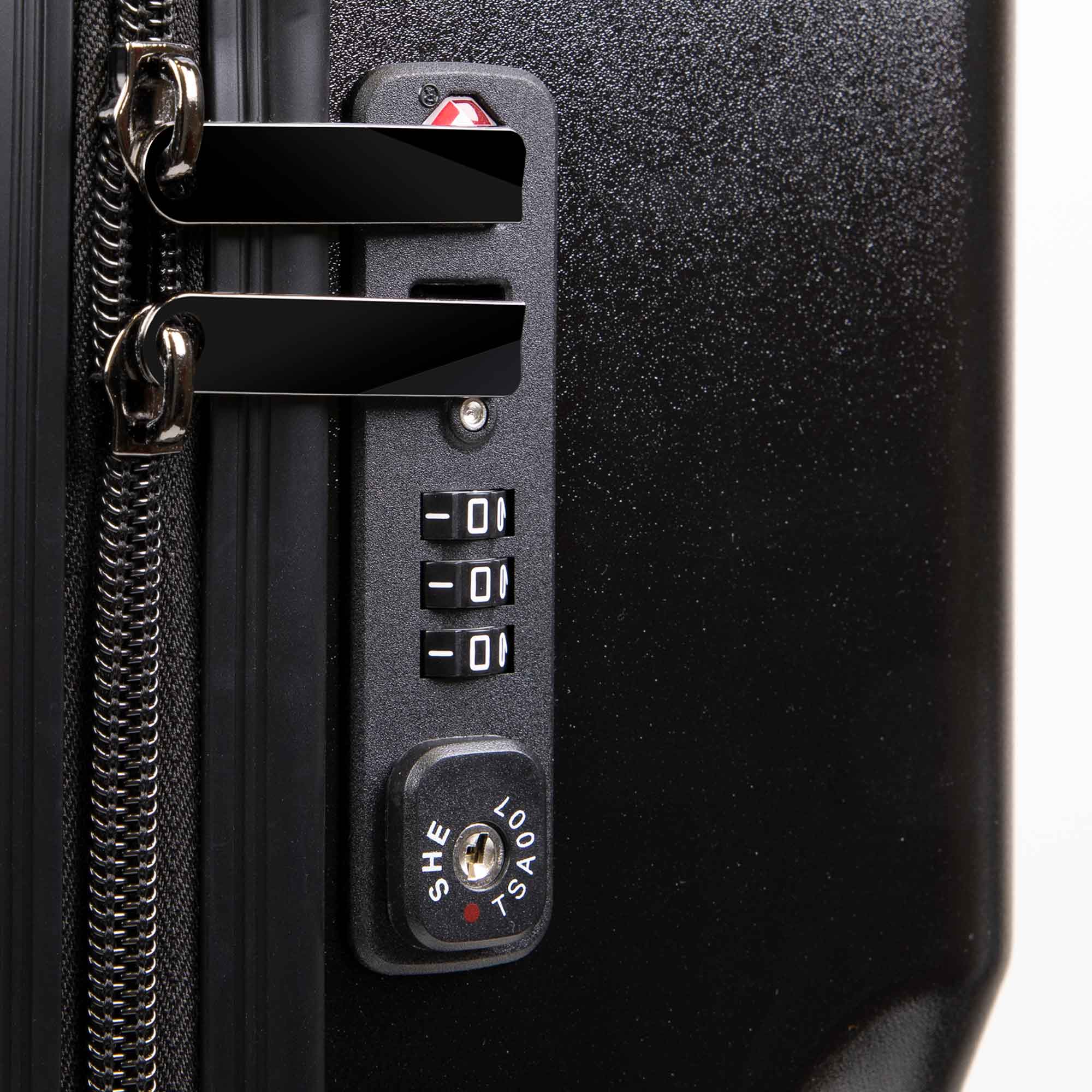 3-Piece Lightweight ABS/PC Suitcase Set with TSA Locks - 20
