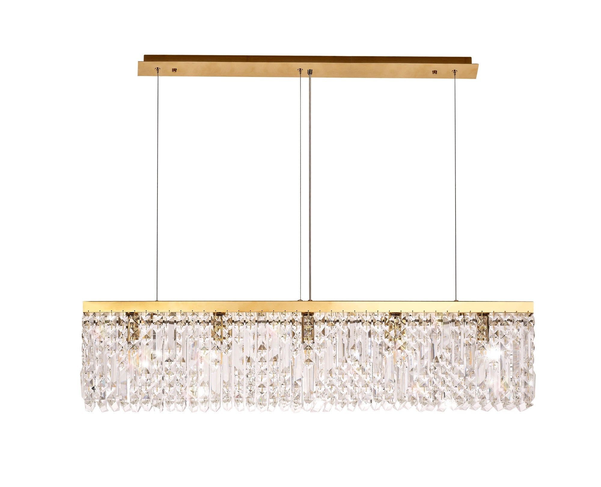 Ashby 5/7Lt Crystal Island Light Fixture in Gold/Chrome - Elegant Dining Room & Kitchen Pendant Lighting for Modern Homes