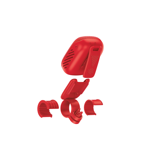 JBL WIND3REDAM Bluetooth Handlebar Speaker with FM Tuner - Waterproof Bike Speaker for Cycling, Motorcycle & Outdoor Adventures (Red)