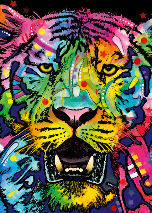 Heye Jolly Pets 1000-Piece Jigsaw Puzzle - Wild Tiger by Dean Russo - Fun Family Game & Home Decor for Puzzle Lovers