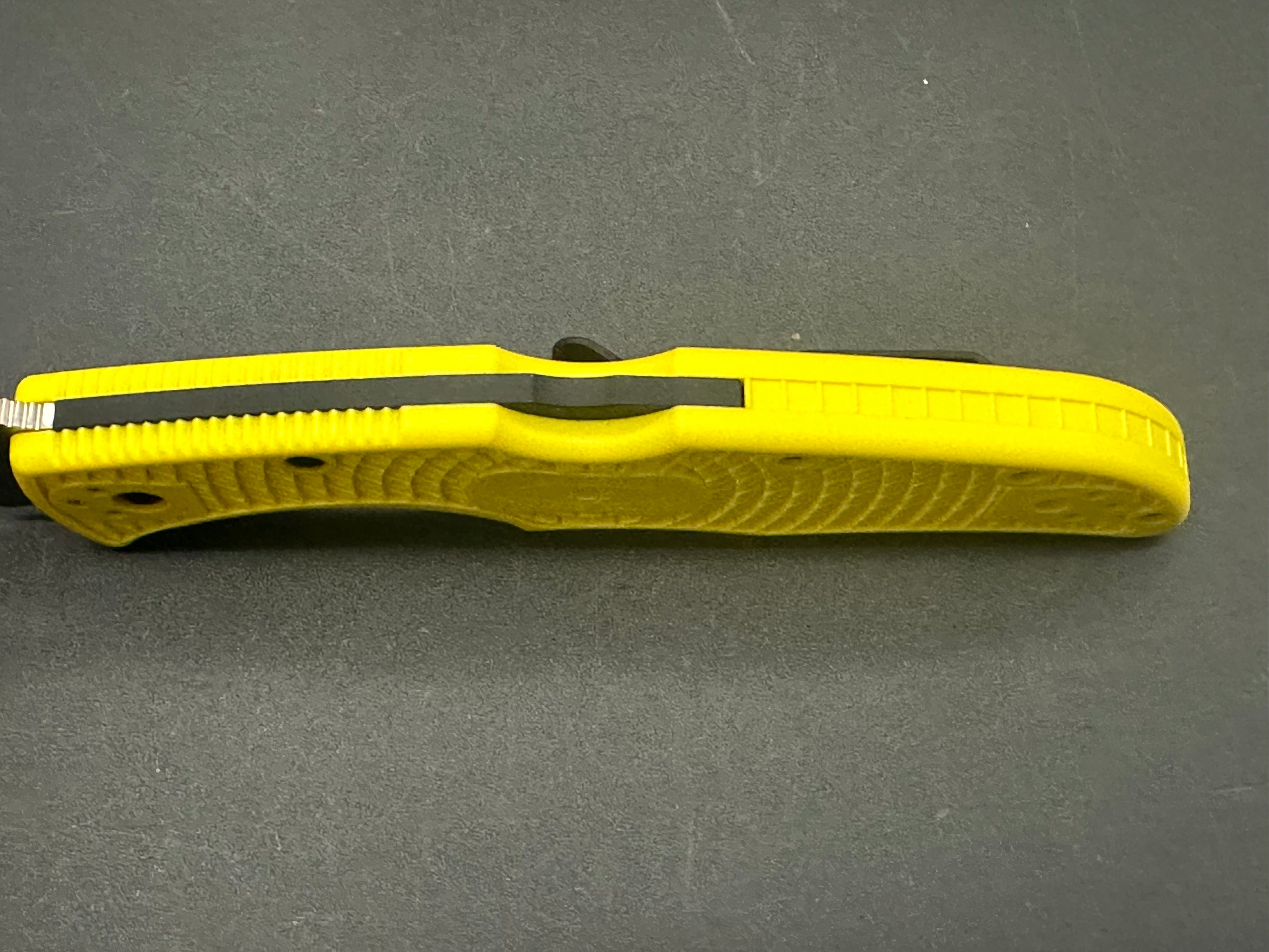 Spyderco Pacific Salt 2 Lockback Folding Knife - Yellow FRN Handle - Corrosion-Resistant H1 Steel Blade - EDC, Fishing, Camping & Outdoor Survival Tool