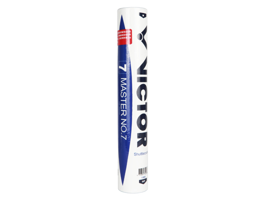 Victor Master No.7 Professional Badminton Feather Shuttlecocks - Speed 77 (12 Pack) | Premium Tournament Grade Rackets for Indoor/Outdoor Sports & Training