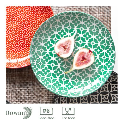 8 Inch Ceramic Dinner Plates Set of 6 - Elegant White Porcelain Plates for Everyday Dining, Restaurants & Special Occasions