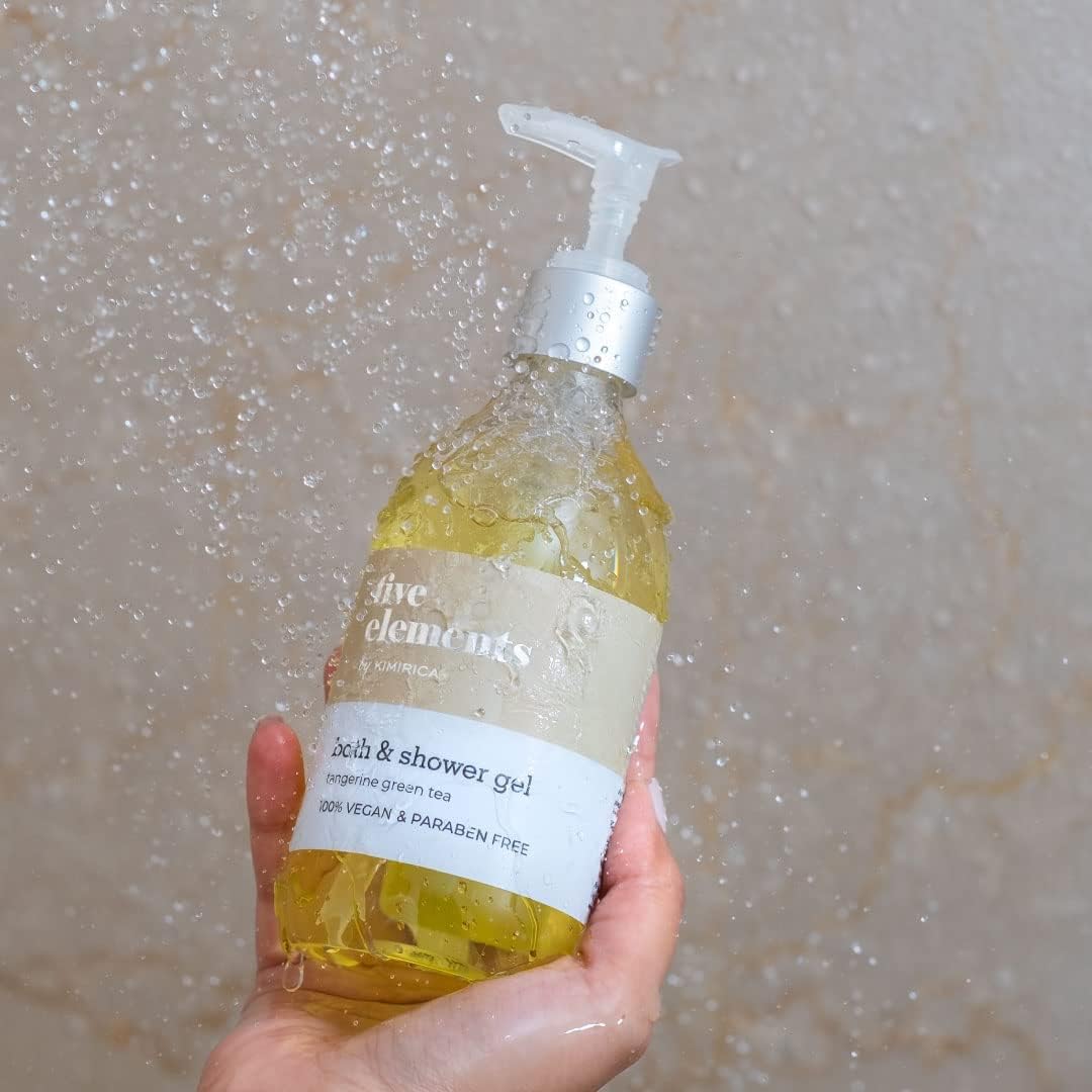 Refreshing Tangerine & Green Tea Shower Gel - Long Lasting Freshness, Paraben Free, Vegan Body Wash (300ml, Pack of 2) for Daily Hydration & Relaxing Bath Time
