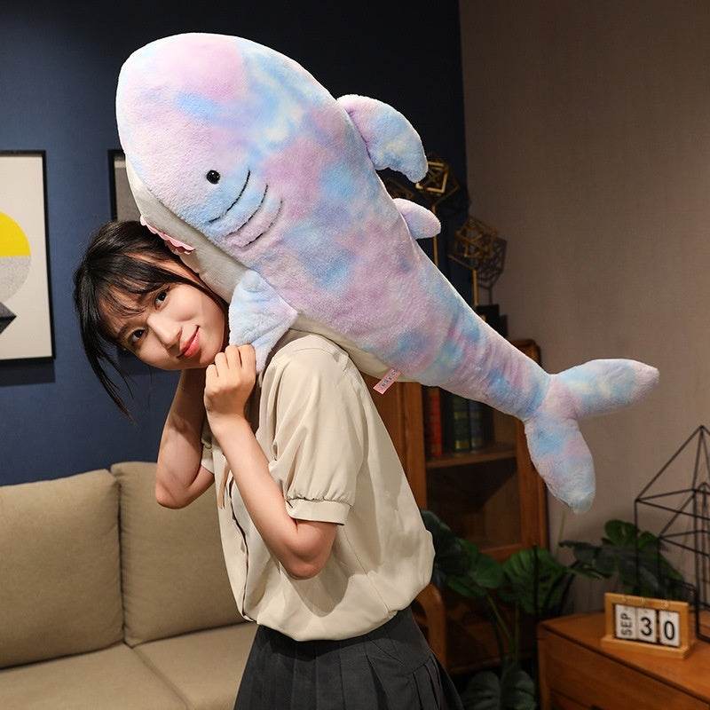 Rainbow Mermaid Shark Plush Toy - Soft & Cute Stuffed Animal for Kids, Girls & Boys - Perfect for Bedroom Decor, Birthday Gifts & Cuddling