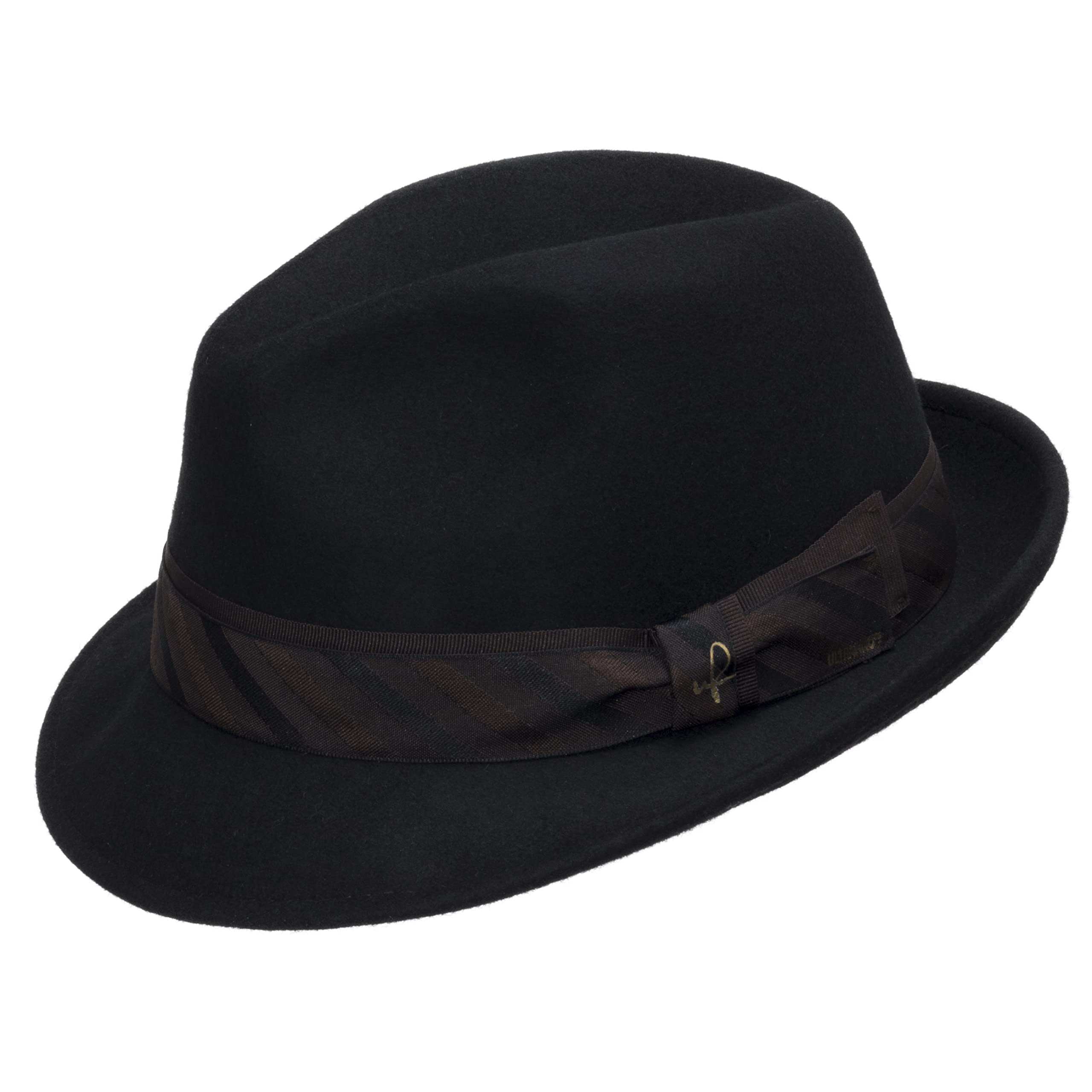 ULTRAFINO Wool Felt Trilby Snap Brim Fedora Hat for Men - Classic Vintage Style Dress Hat for Casual & Formal Occasions - Perfect for Weddings, Parties and Everyday Wear
