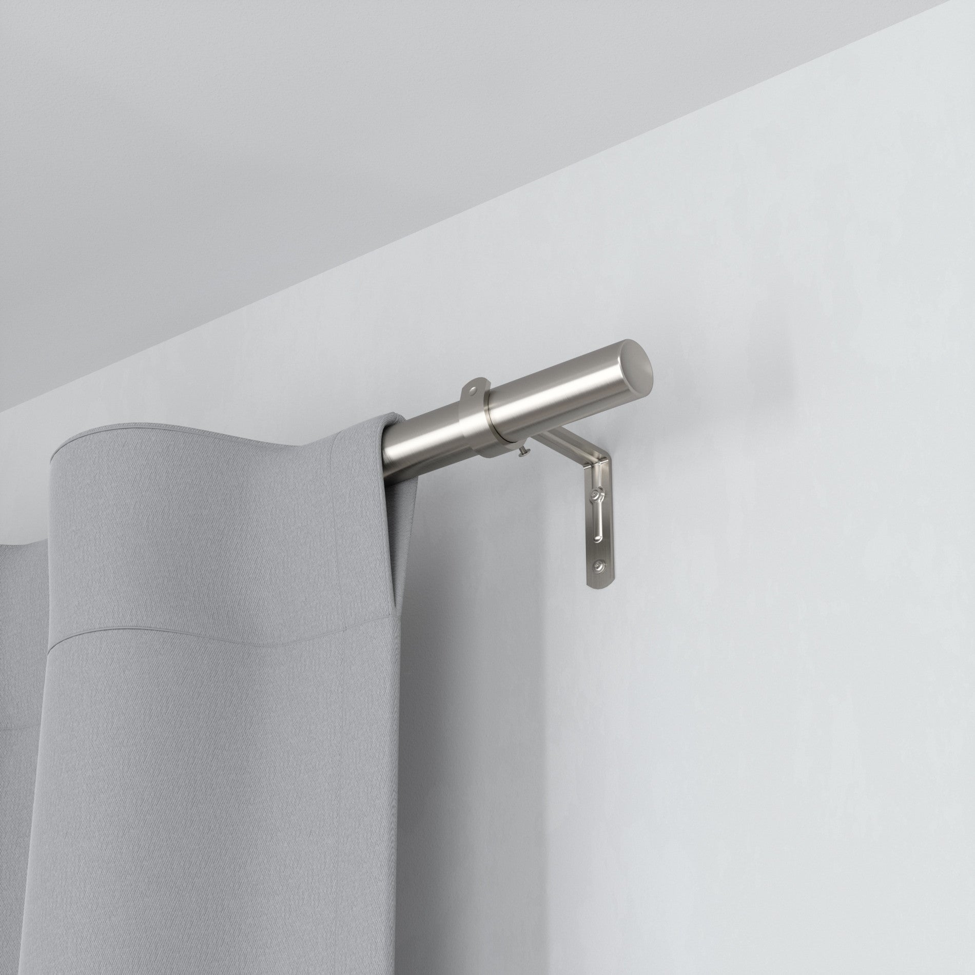 Zen Blackout Curtain Rod - Heavy Duty Adjustable Window Drapery Rod for Bedroom & Living Room - Perfect for Light Blocking & Privacy
