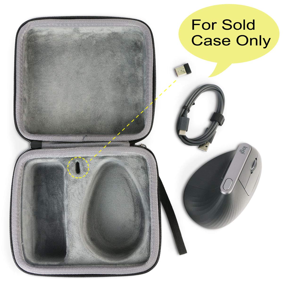 Premium Hard Travel Case for Logitech MX Vertical Mouse & Ergo K860 Keyboard - Protective Storage for Office, Home & Business Trips