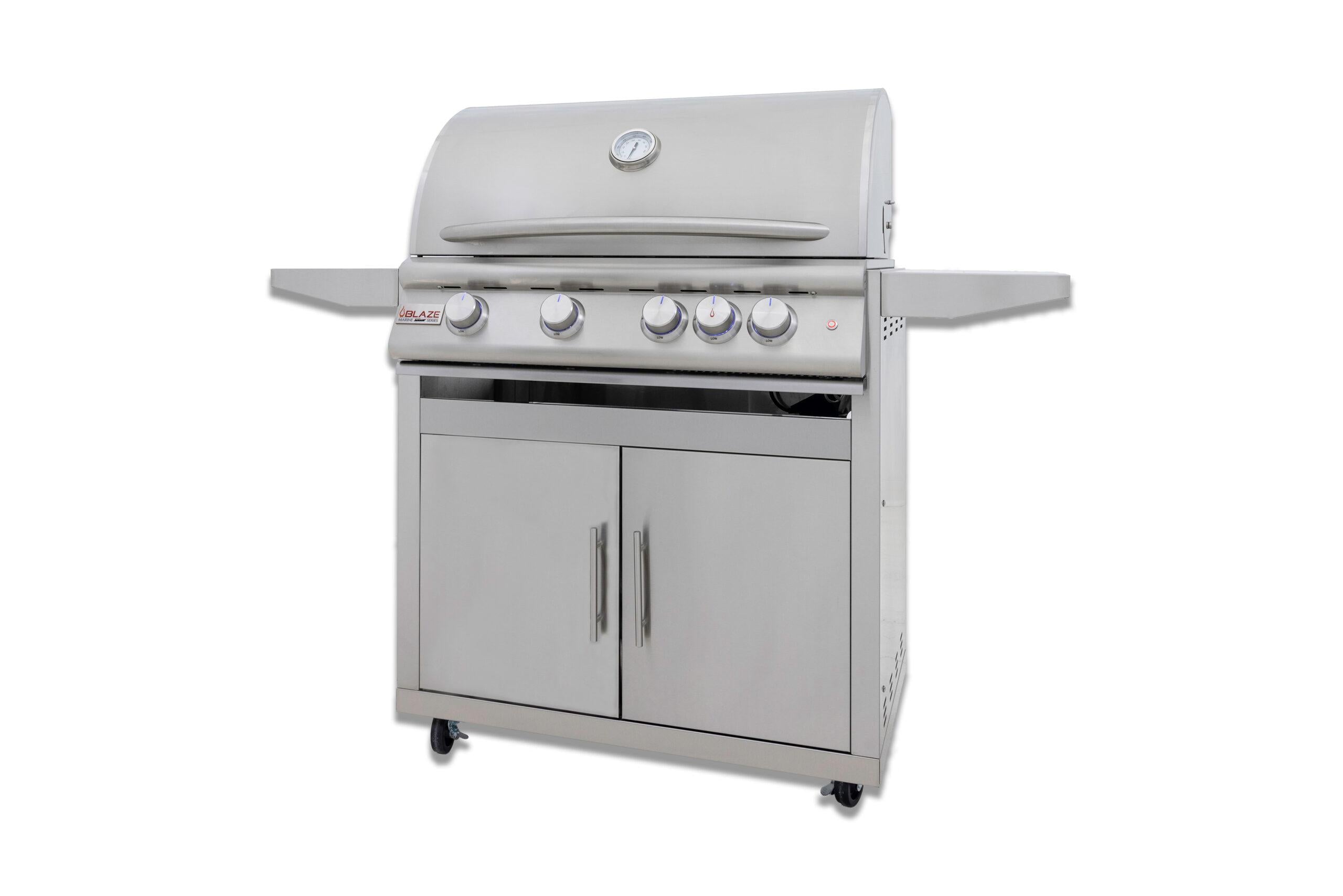 Blaze Grills BLZ4LTE3MGLP Premium 4-Burner Marine Grade Propane Gas Grill for Outdoor Cooking, Boating & Backyard BBQs