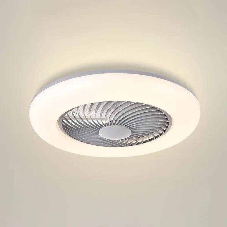 Modern Pink Invisible Ceiling Fan with LED Light - Quiet & Energy Efficient for Bedroom, Living Room & Office