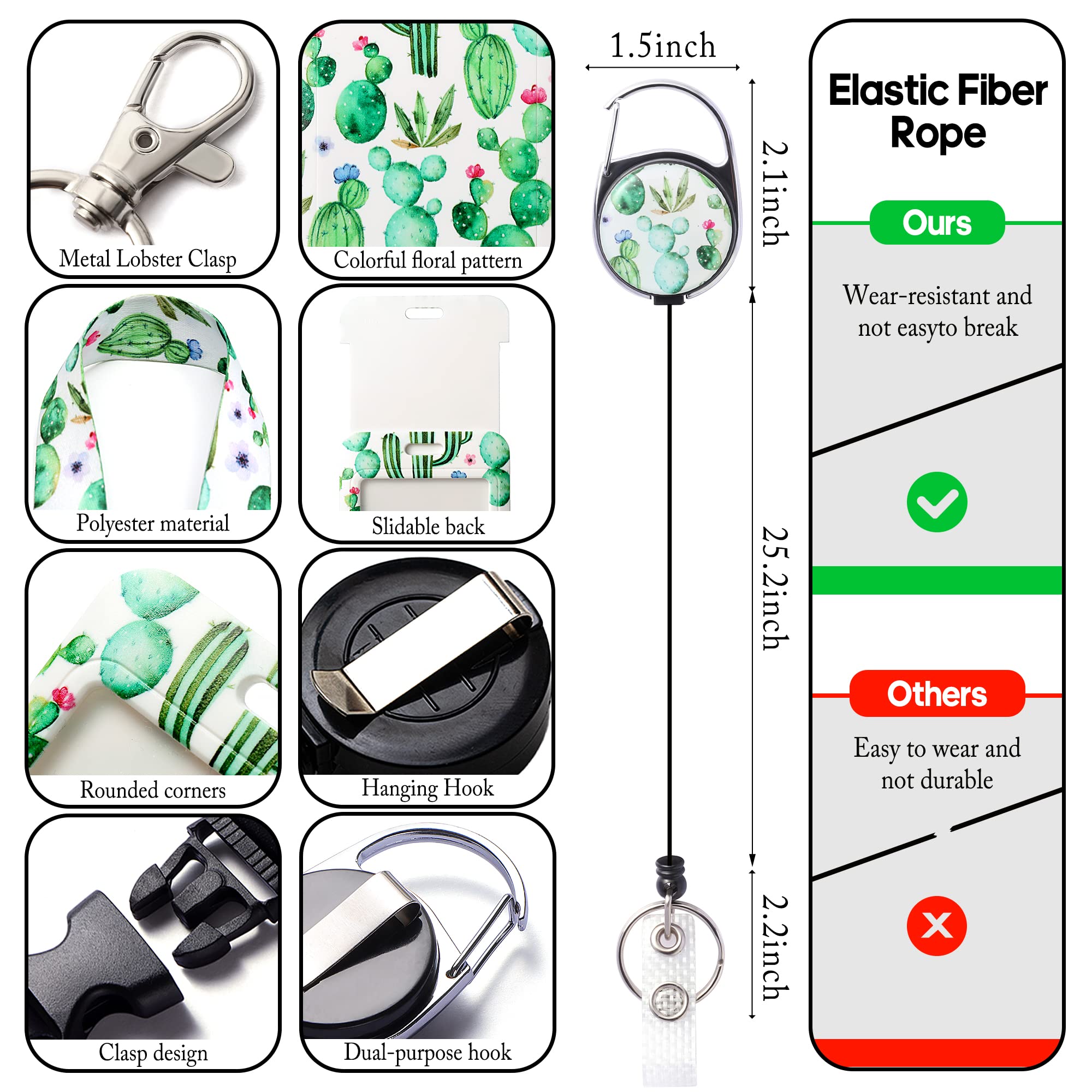 Funny Retractable ID Badge Holder with Lanyard - for Office, School & Work Accessories