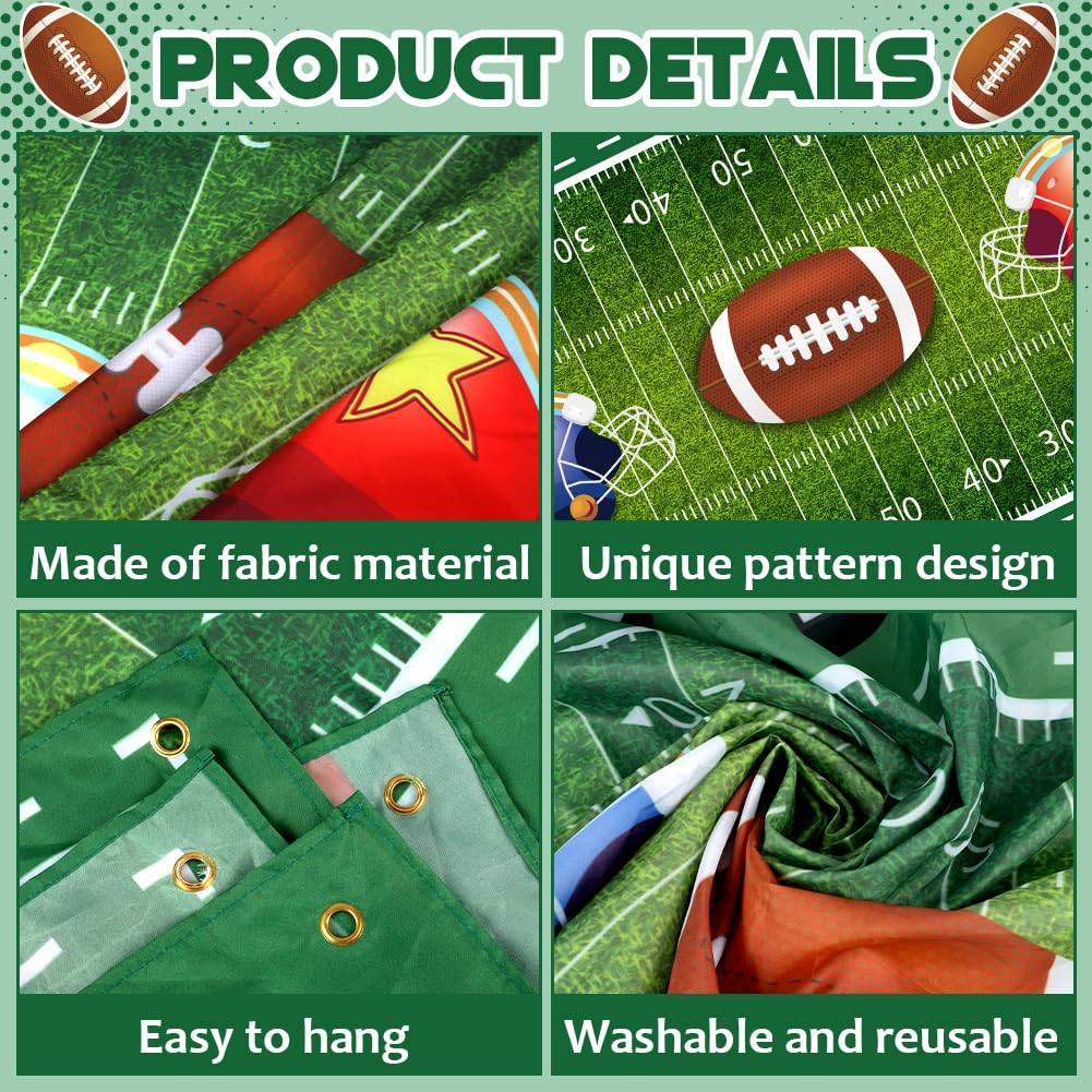 Football Party Banner Decorations - 71 x 45 Inch Sports Themed Welcome Backdrop for Football Games, Tailgates & Team Celebrations - Perfect for Photography Walls, Party Signs & Game Day Decor
