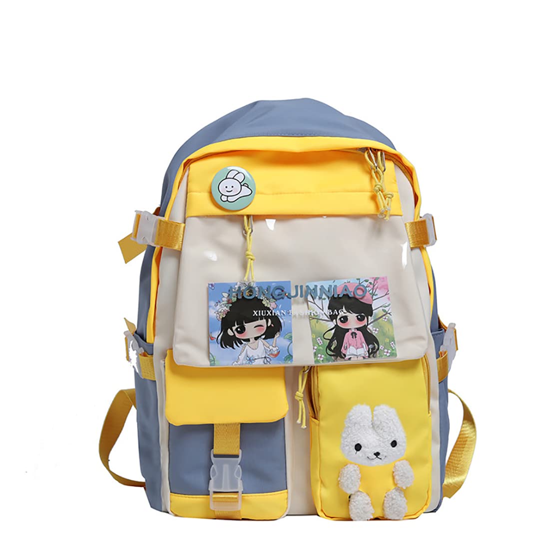 Cute Kawaii School Backpack for Girls Teens - Stylish Laptop Backpack with Adorable Pins & Accessories - Perfect for School, College, Travel & Daily Use
