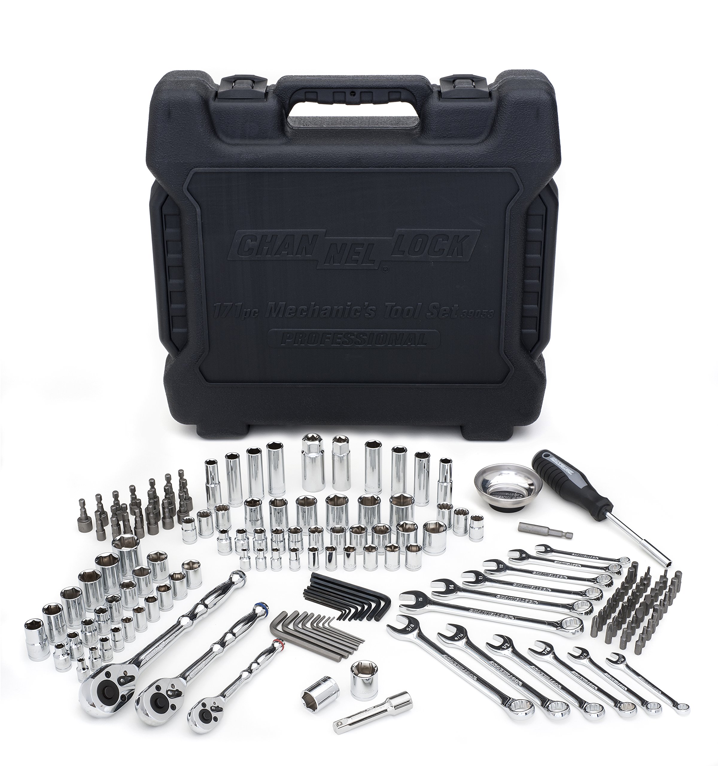 Channellock 171-Piece Professional Mechanics Tool Set (39053) - Complete Automotive & Home Repair Kit for DIY, Mechanics, and Handymen