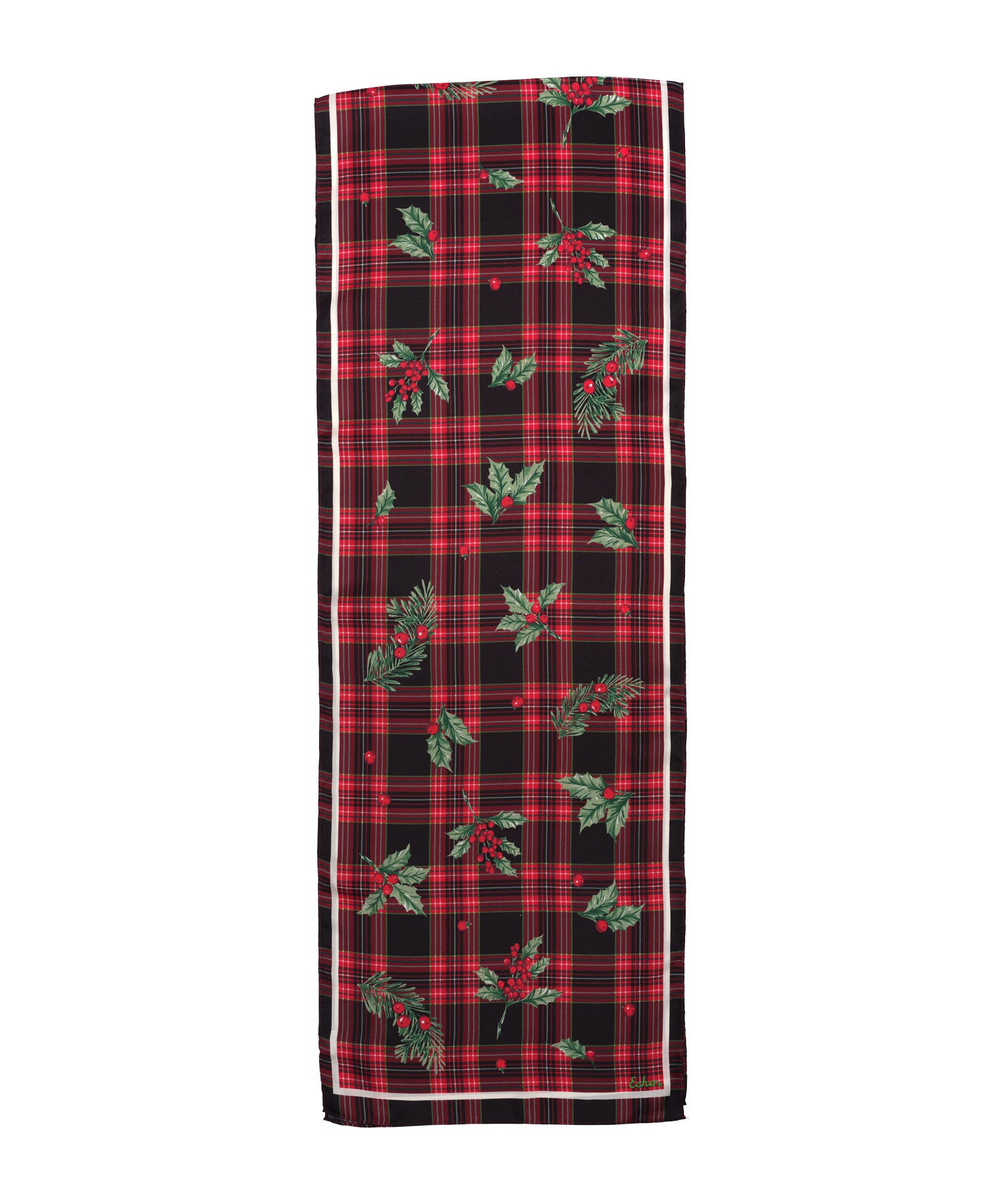Holly Plaid Silk Scarf for Women - Luxury Soft Fashion Accessory for Office, Party & Travel - Elegant Gift Wrap & Outfit Styling