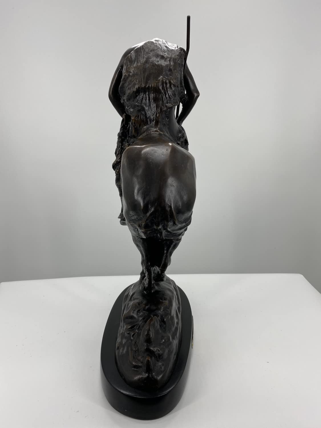 James Earle Fraser Solid Bronze End of The Trail Statue Sculpture - Baby Size | Western Art Decor for Home, Office & Gift | Native American Warrior Figurine for Bookshelf & Desk Display