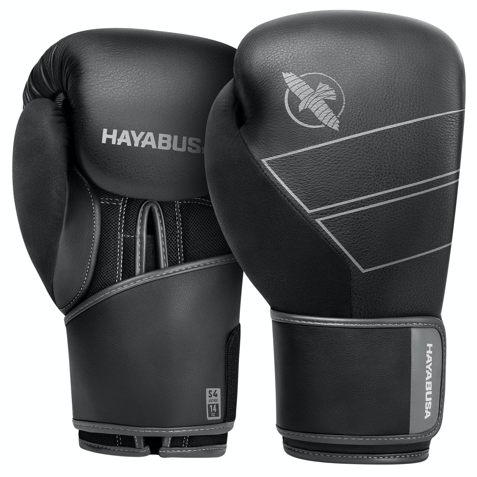 Hayabusa S4 Premium Leather Boxing Gloves for Men & Women - Training, Sparring & Competition Use